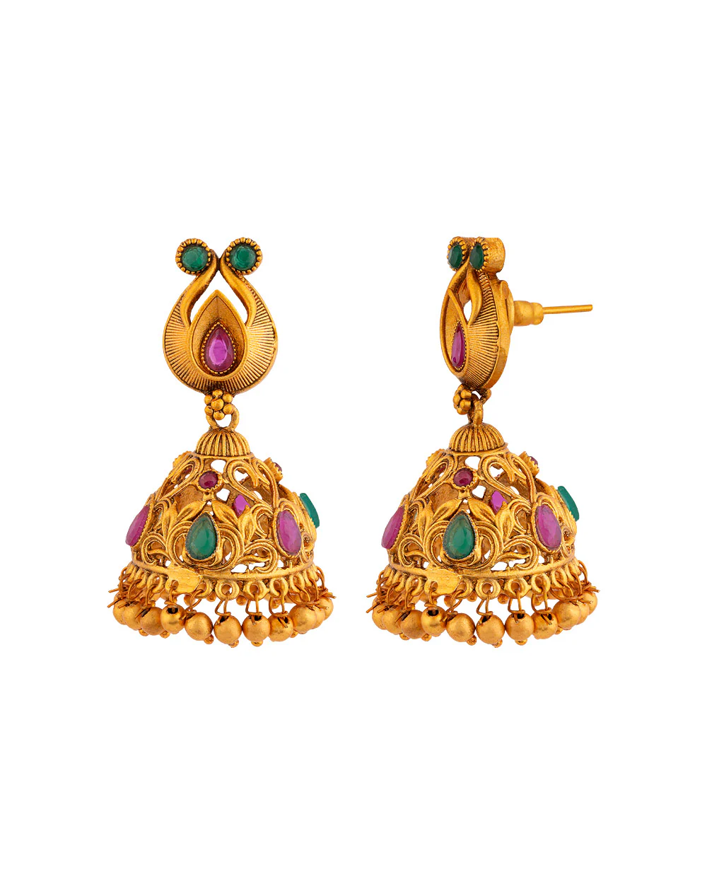 Southern Bling Jhumka Drop Earrings - Image 3