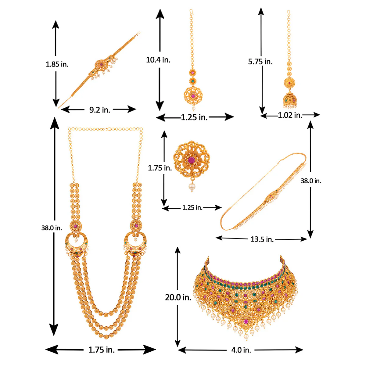 Southern Bridals Complete Gold Plated Bridal Set - Image 9