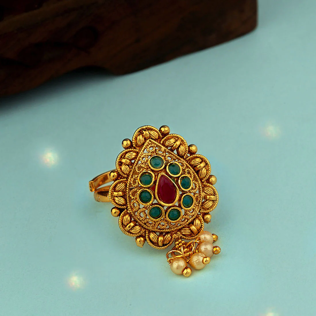 Southern Charisma Meenakari Inspired Ring