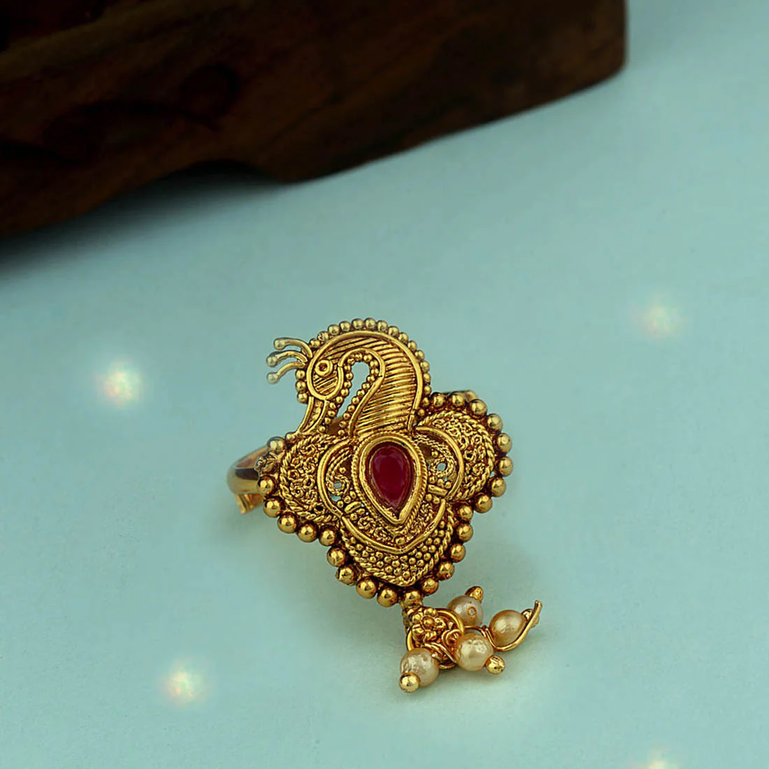 Southern Charisma Peacock Motif Ring
