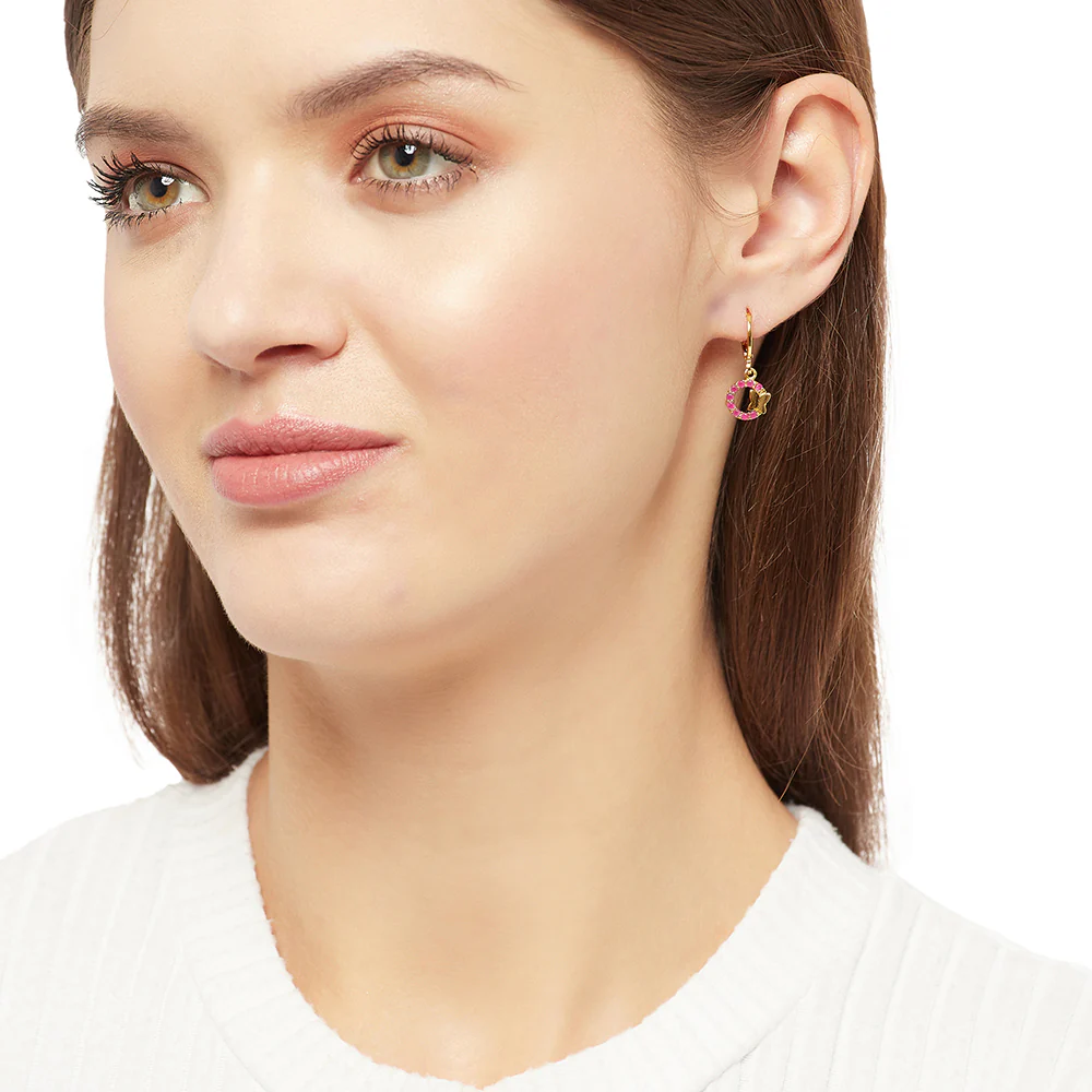Spakling Essentials Beautiful Circle Drop Earrings - Image 2