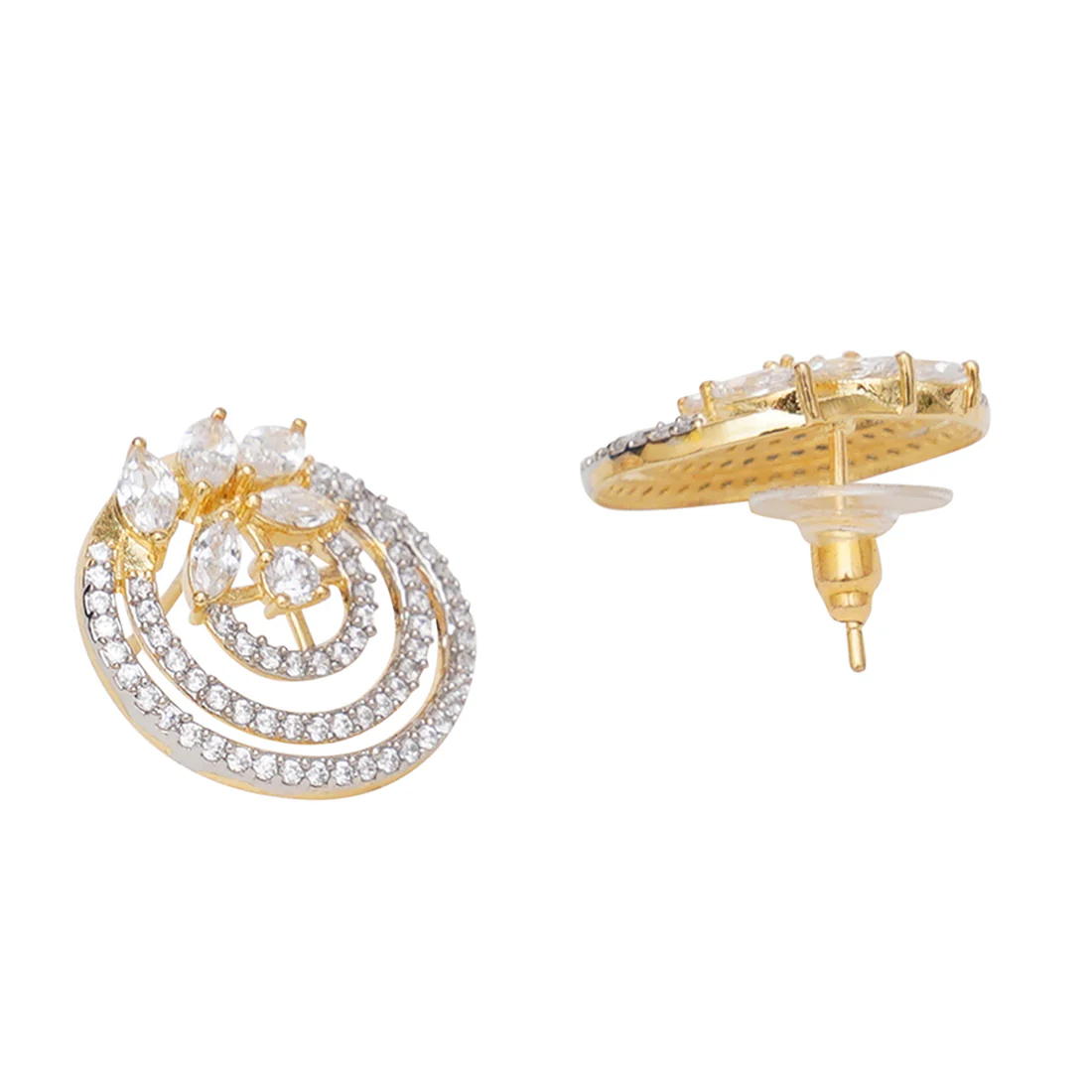 Spakling Essentials Chic Circular Stud Earrings - Image 4