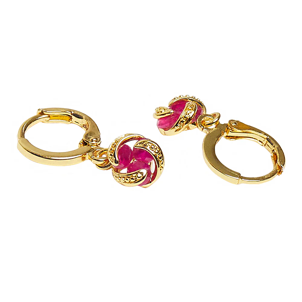 Spakling Essentials Drop Earrings with Gems - Image 4