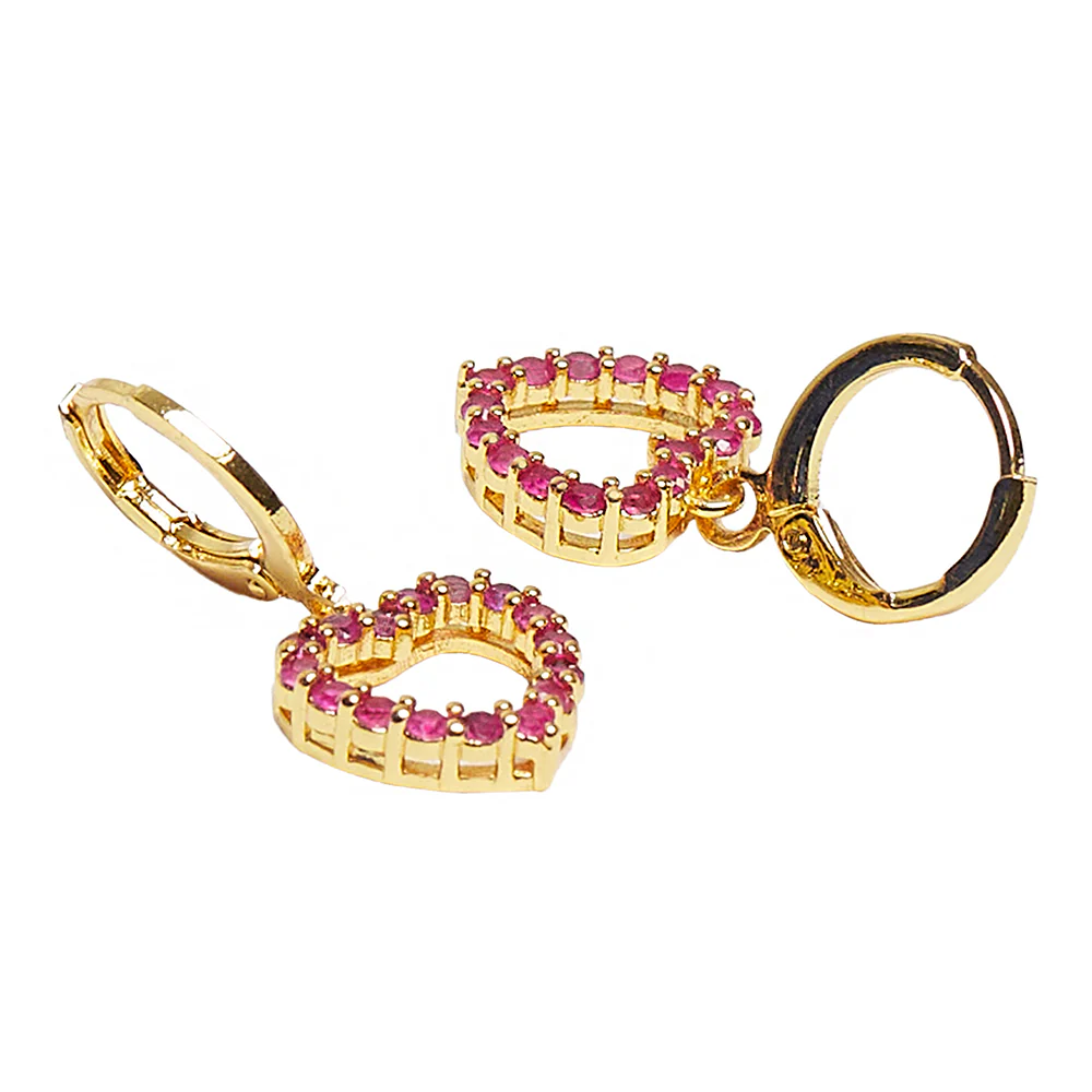 Spakling Essentials Heart Motif Drop Earrings - Image 4