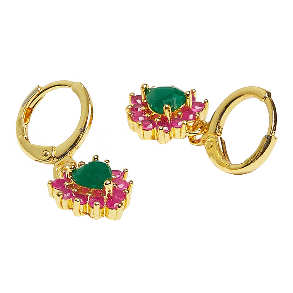 Spakling Essentials Yellow Gold Heart Earrings - Image 4