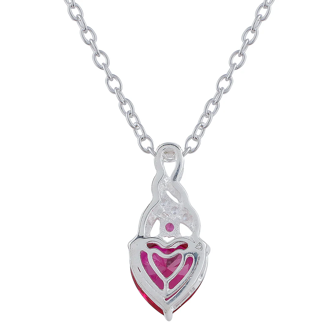 Sparkling 925 Sterling Silver CZ Pendant Set - Image 6