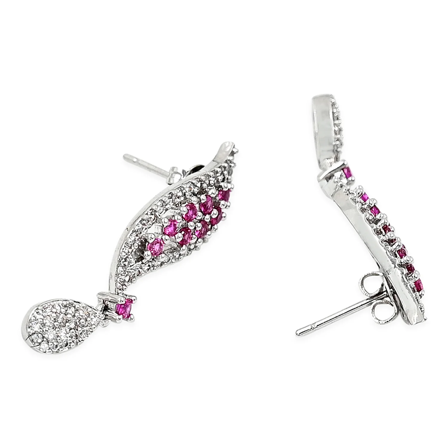 Sparkling CZ Pendant Set- Pink - Image 5