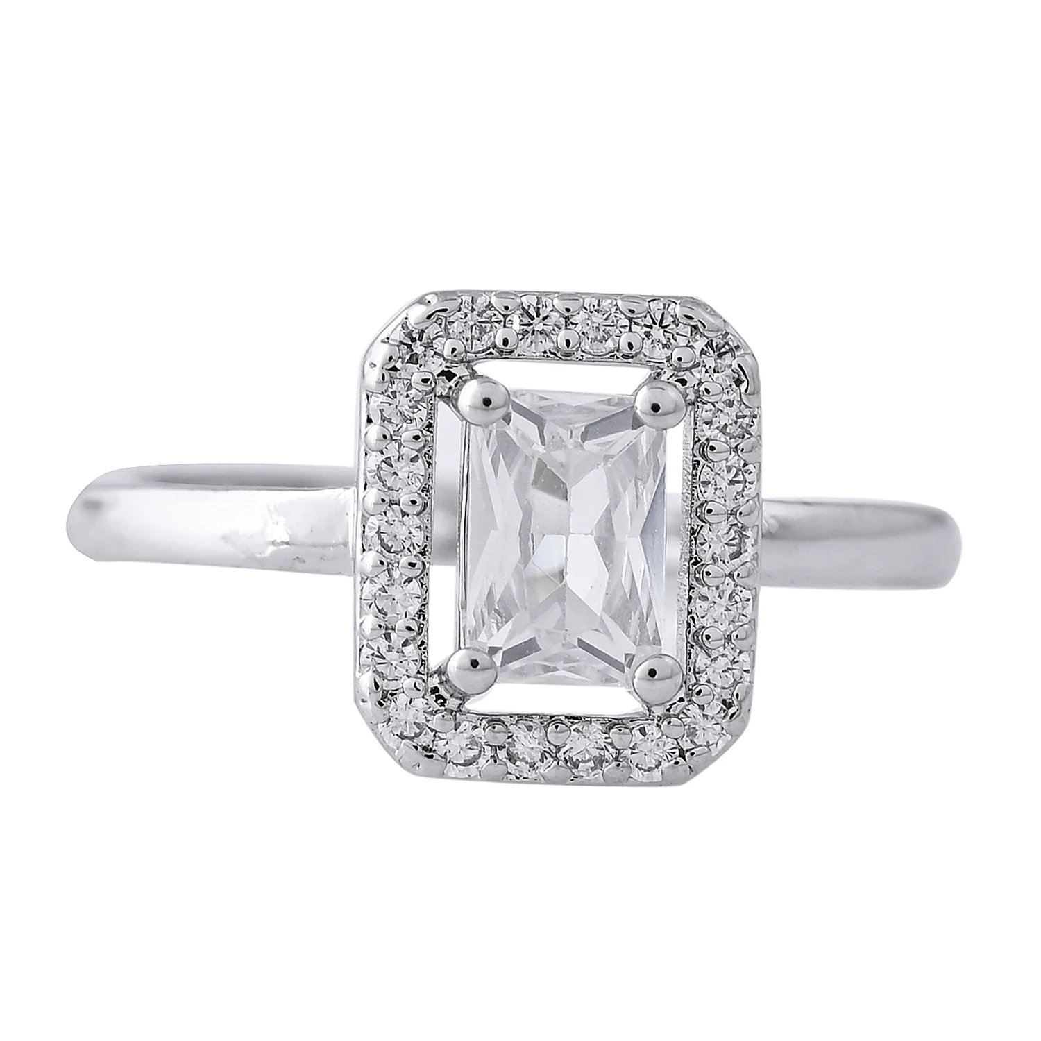 Sparkling Elegance Aura American Diamond Solitaire Ring - Image 3