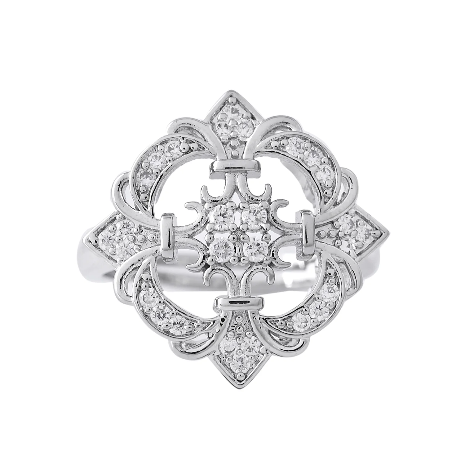 Sparkling Elegance Aurora American Diamond Solitaire Ring - Image 3
