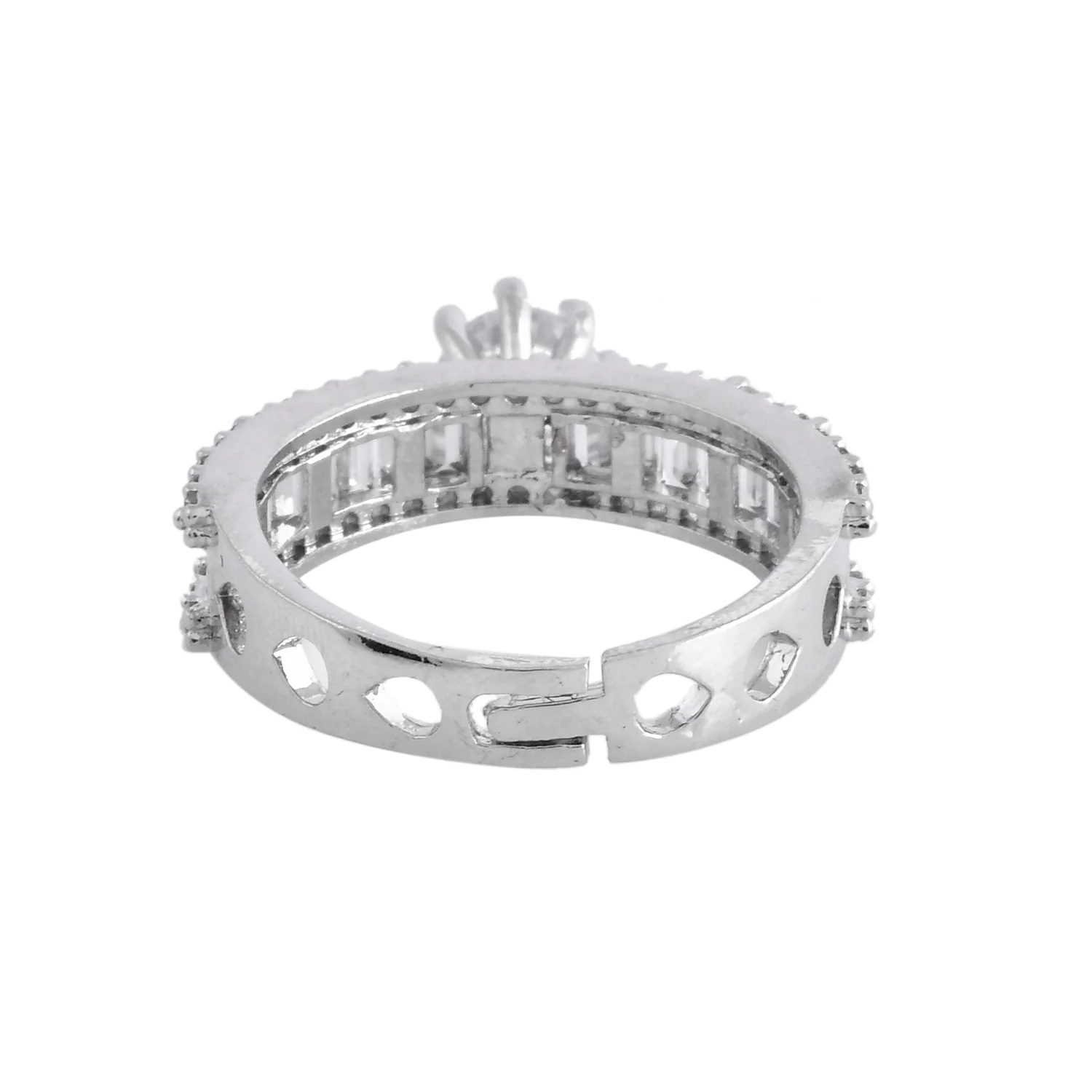Sparkling Elegance Aurora Solitaire American Diamond Ring - Image 5