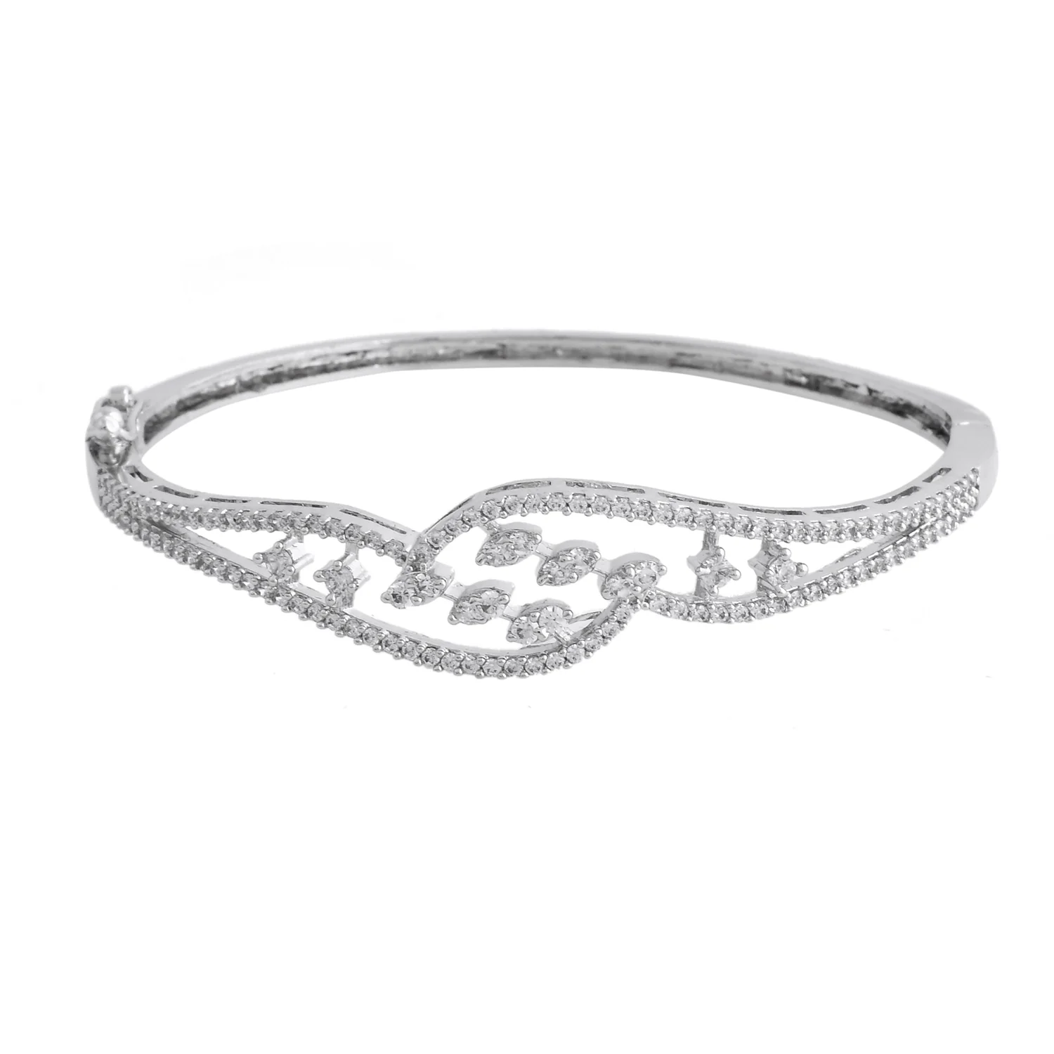 Sparkling Elegance Aurora Twine American Diamond Bracelet - Image 3