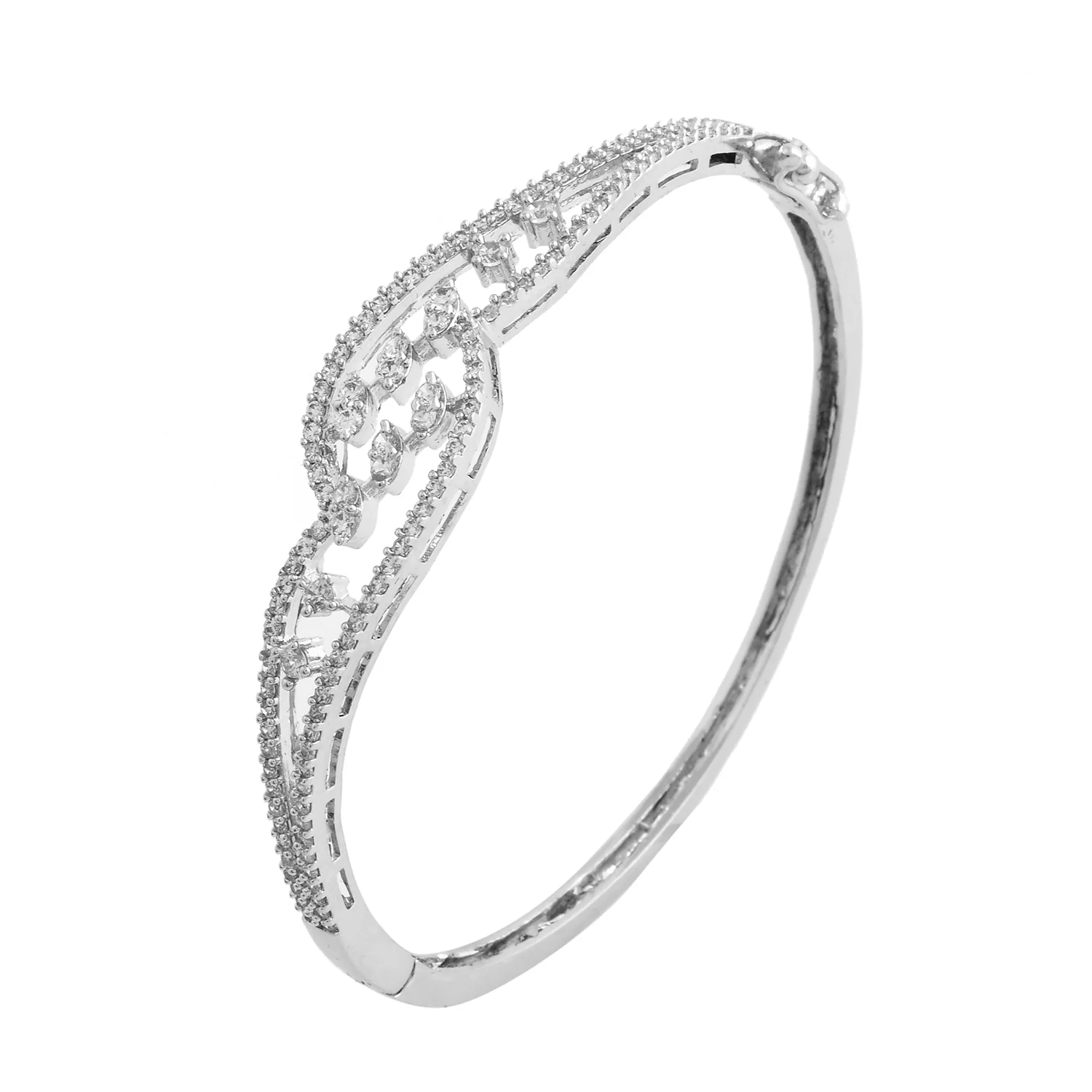 Sparkling Elegance Aurora Twine American Diamond Bracelet - Image 4