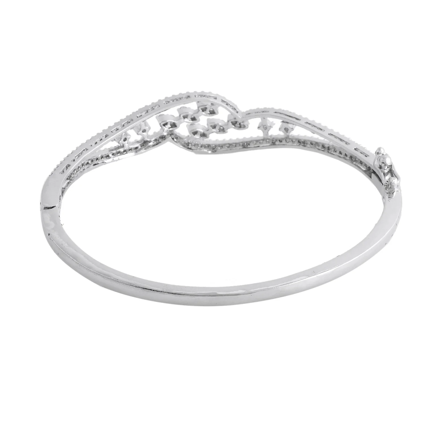 Sparkling Elegance Aurora Twine American Diamond Bracelet - Image 5