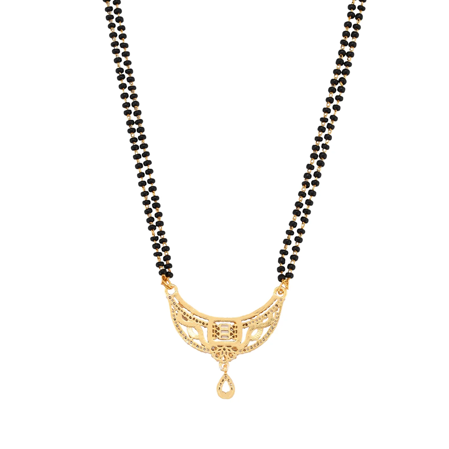 Sparkling Elegance Beaded Cz Mangalsutra - Image 5