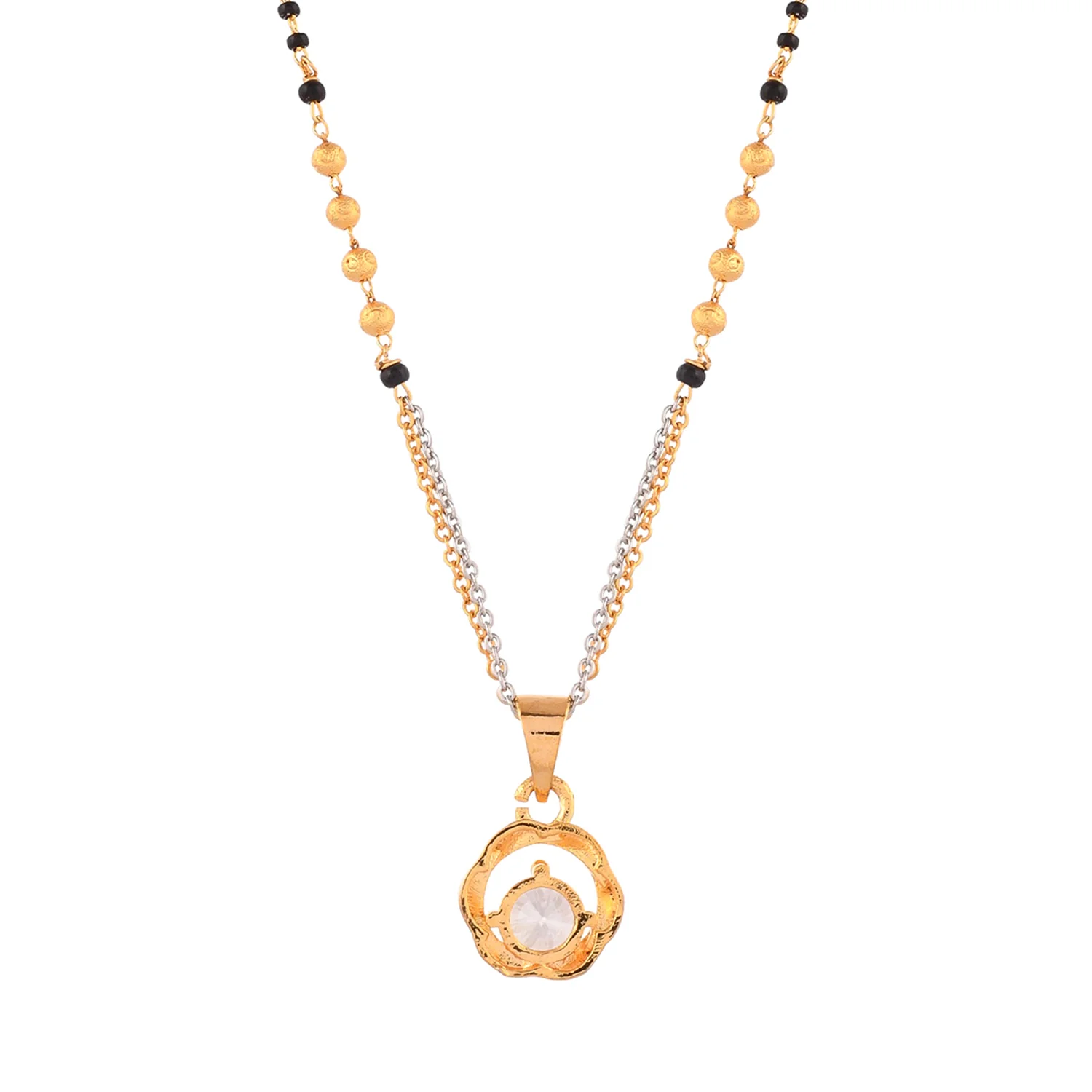 Sparkling Elegance Beaded Zirconia Gems Mangalsutra - Image 5