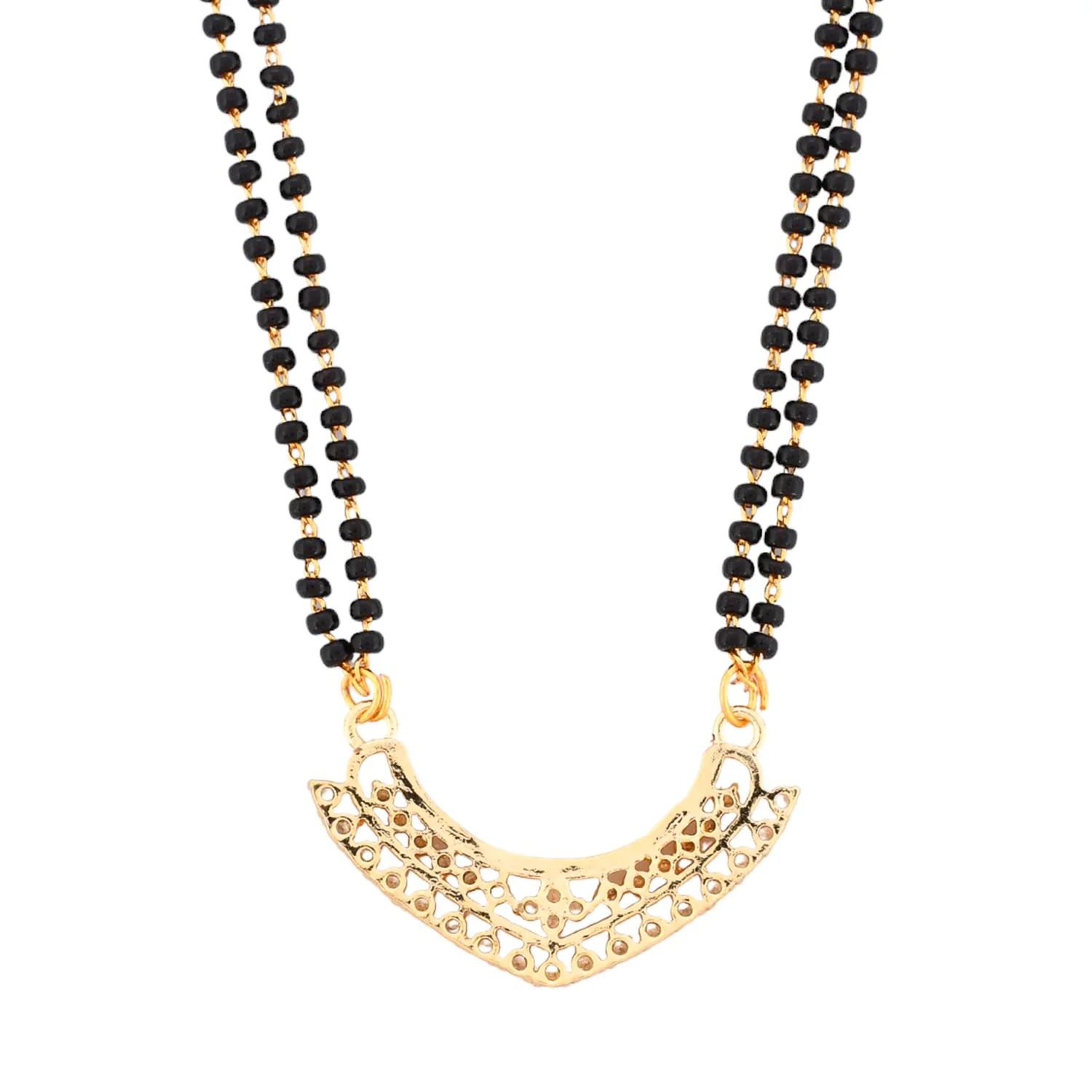 Sparkling Elegance Beaded Zirconia Mangalsutra - Image 5