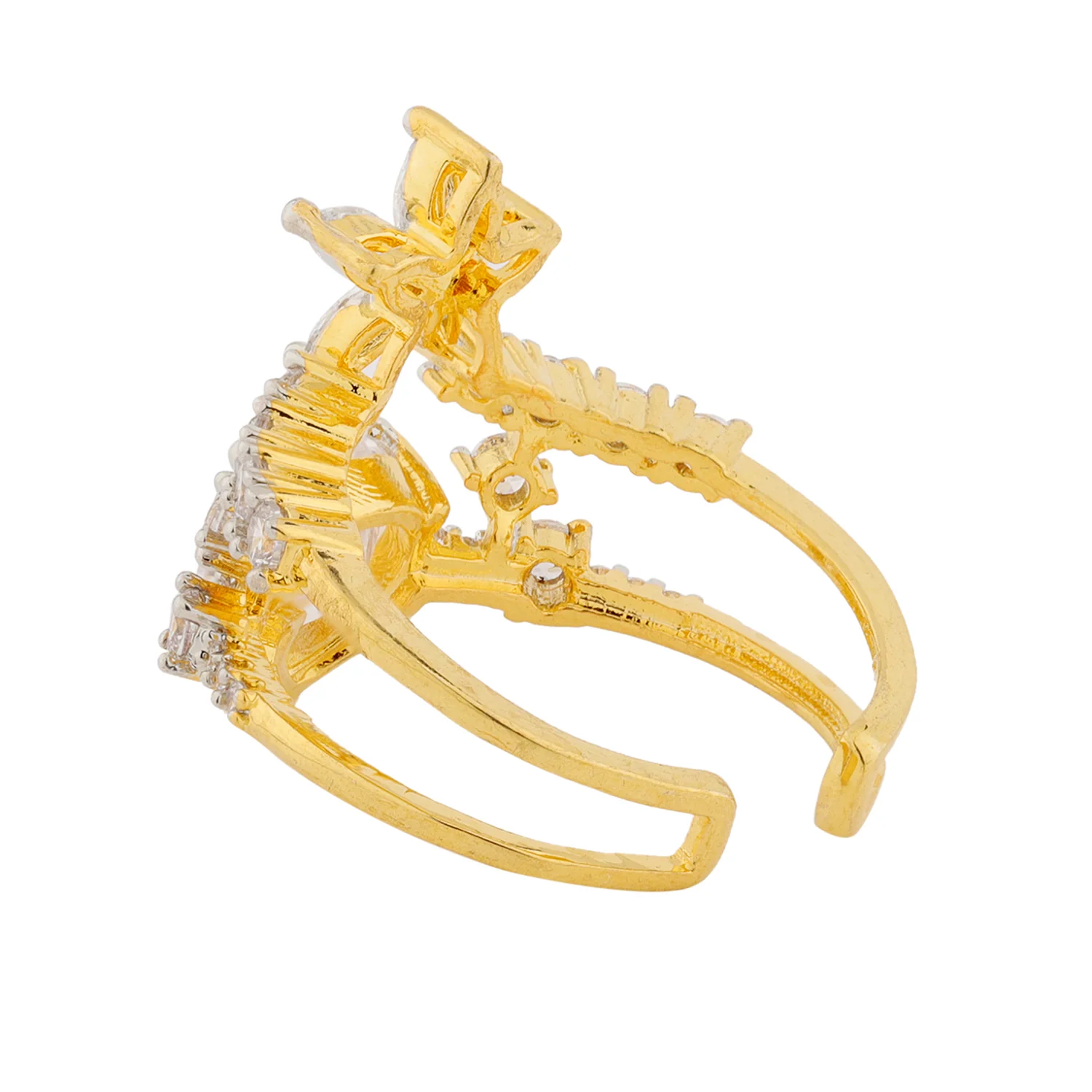 Sparkling Elegance Celeste Bloom CZ Adjustable Ring - Image 5