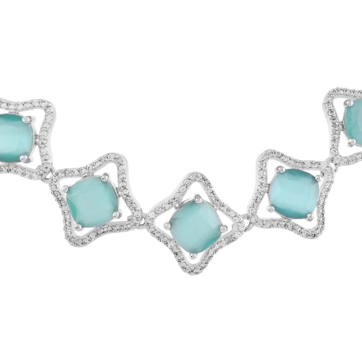 Sparkling Elegance Celestial Beauty American Diamond Necklace Set - Image 5