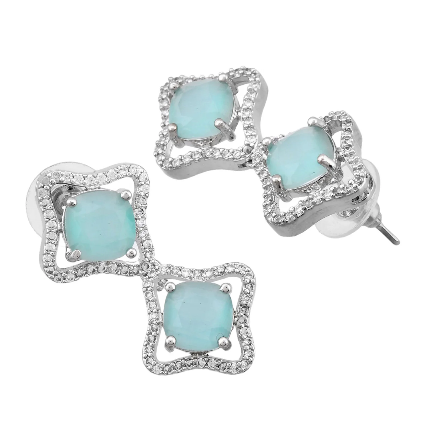 Sparkling Elegance Celestial Beauty American Diamond Necklace Set - Image 7