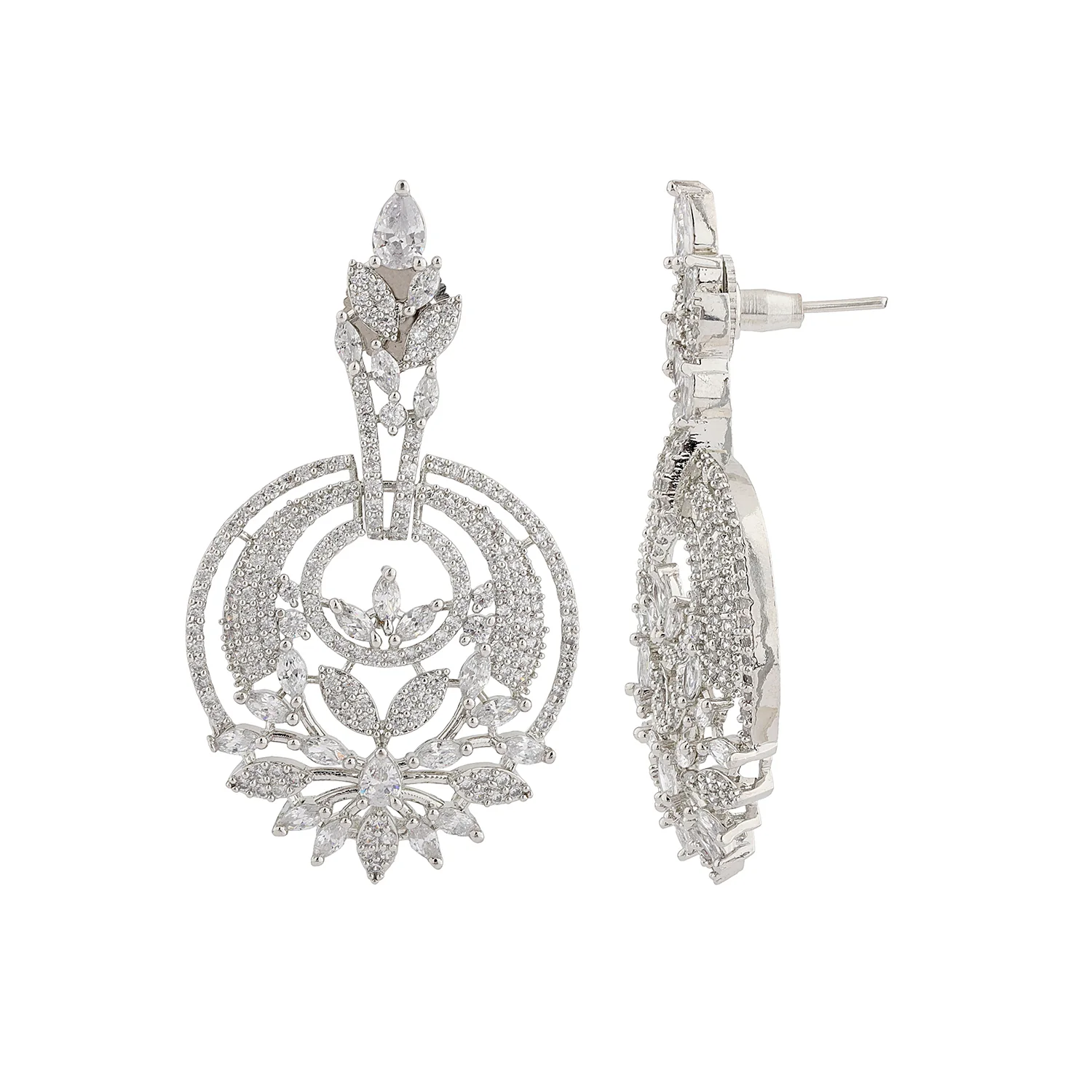 Sparkling Elegance Celestial Charm Chandbali Earrings - Image 5