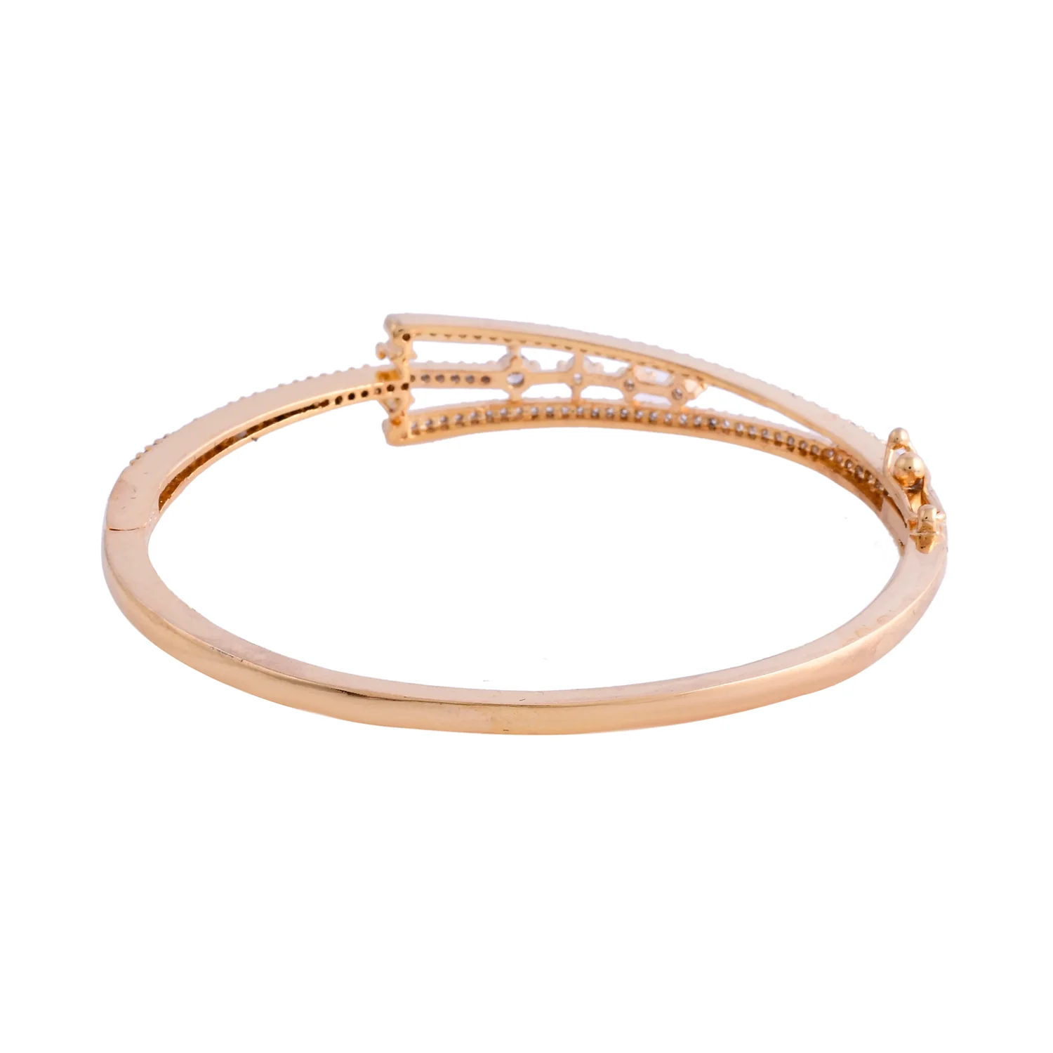 Sparkling Elegance Celestial Vines Gold American Diamond Bracelet - Image 5