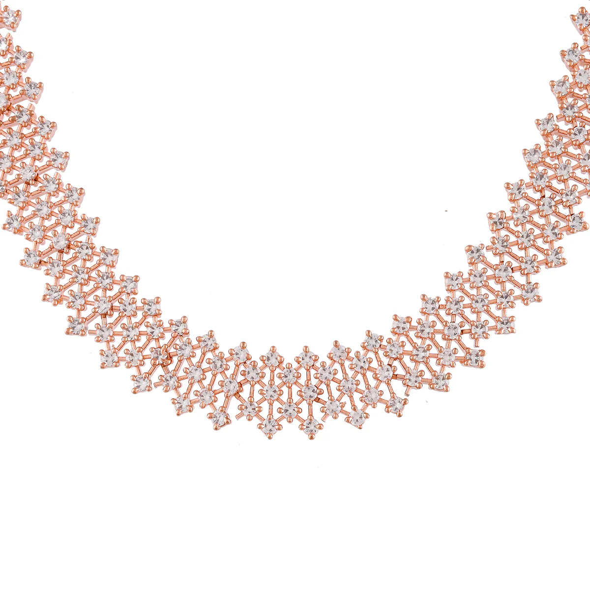 Sparkling Elegance Cluster Setting CZ Jewellery Set - Image 5