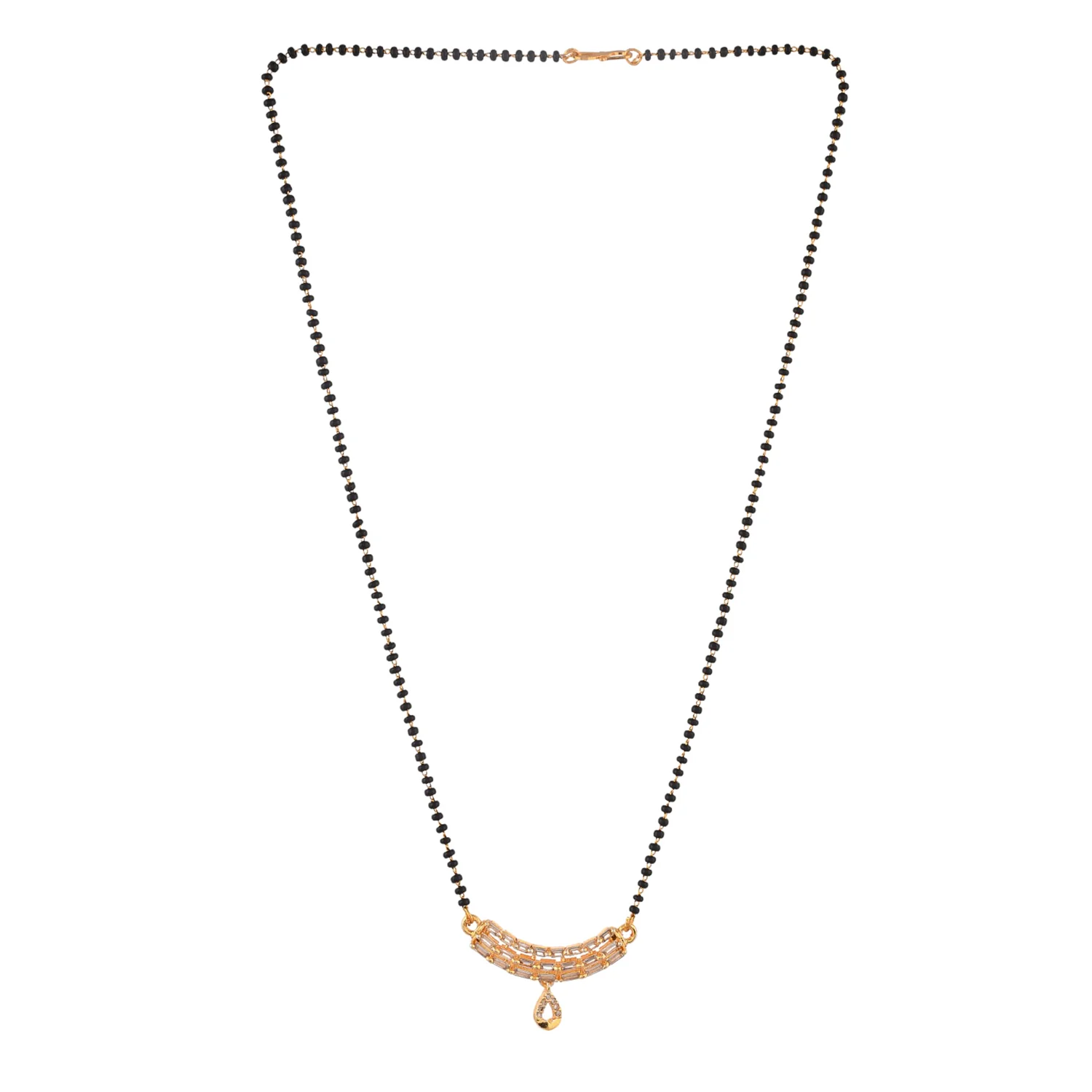 Sparkling Elegance Cluster Setting Cz Mangalsutra - Image 4