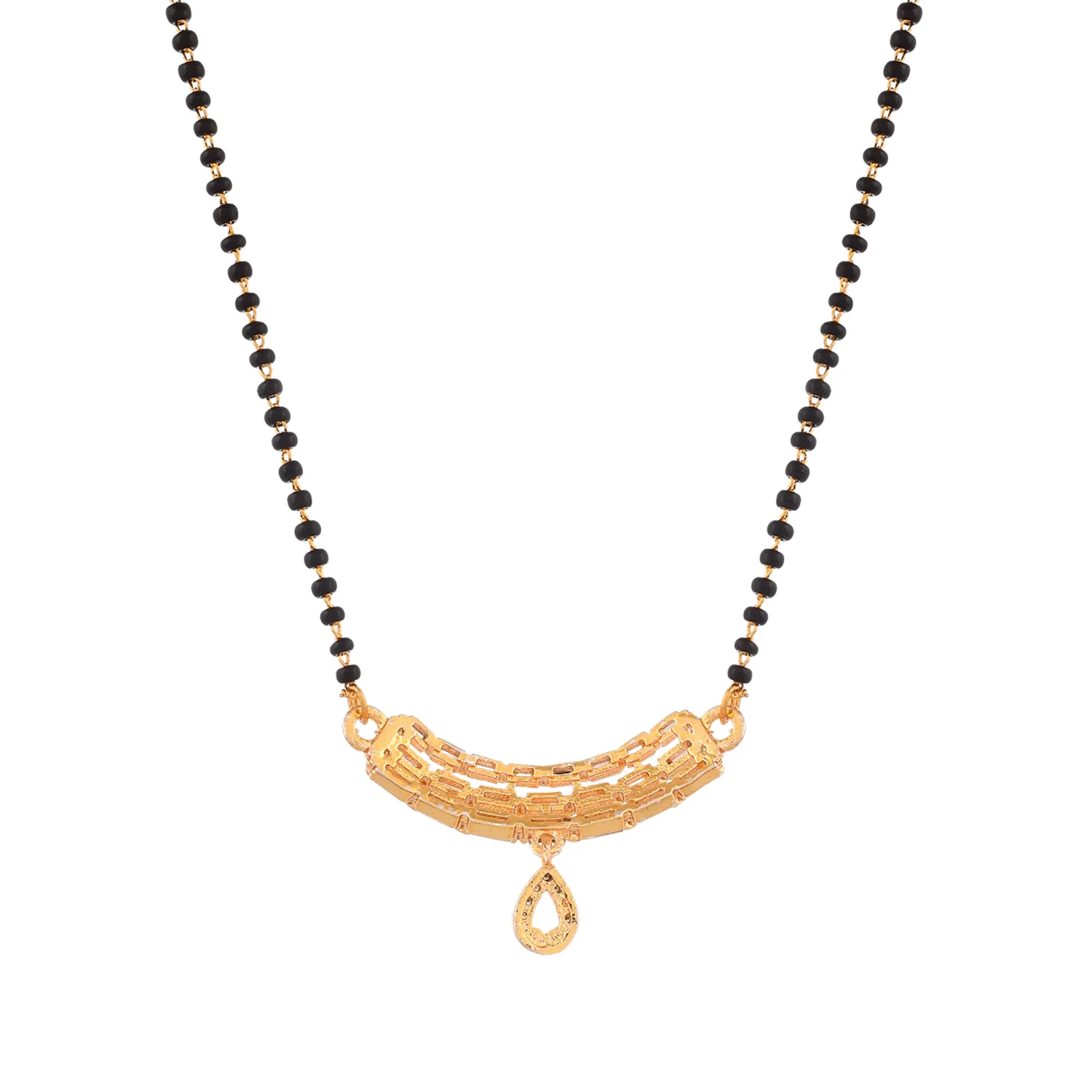 Sparkling Elegance Cluster Setting Cz Mangalsutra - Image 5