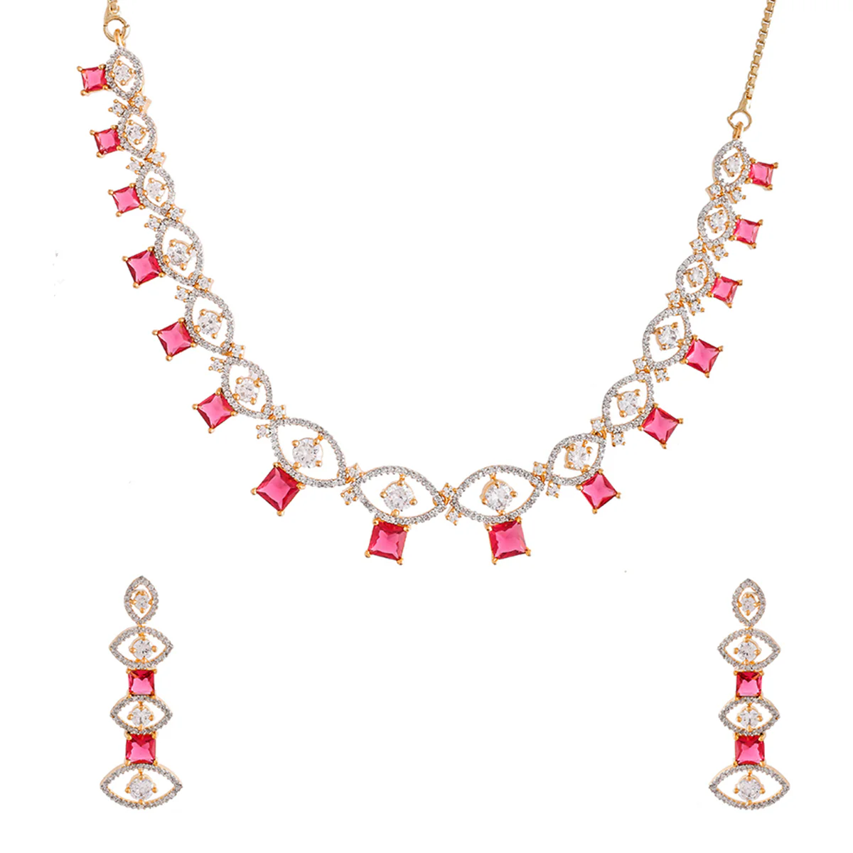 Sparkling Elegance Coloured Zircons Jewellery Set - Image 3