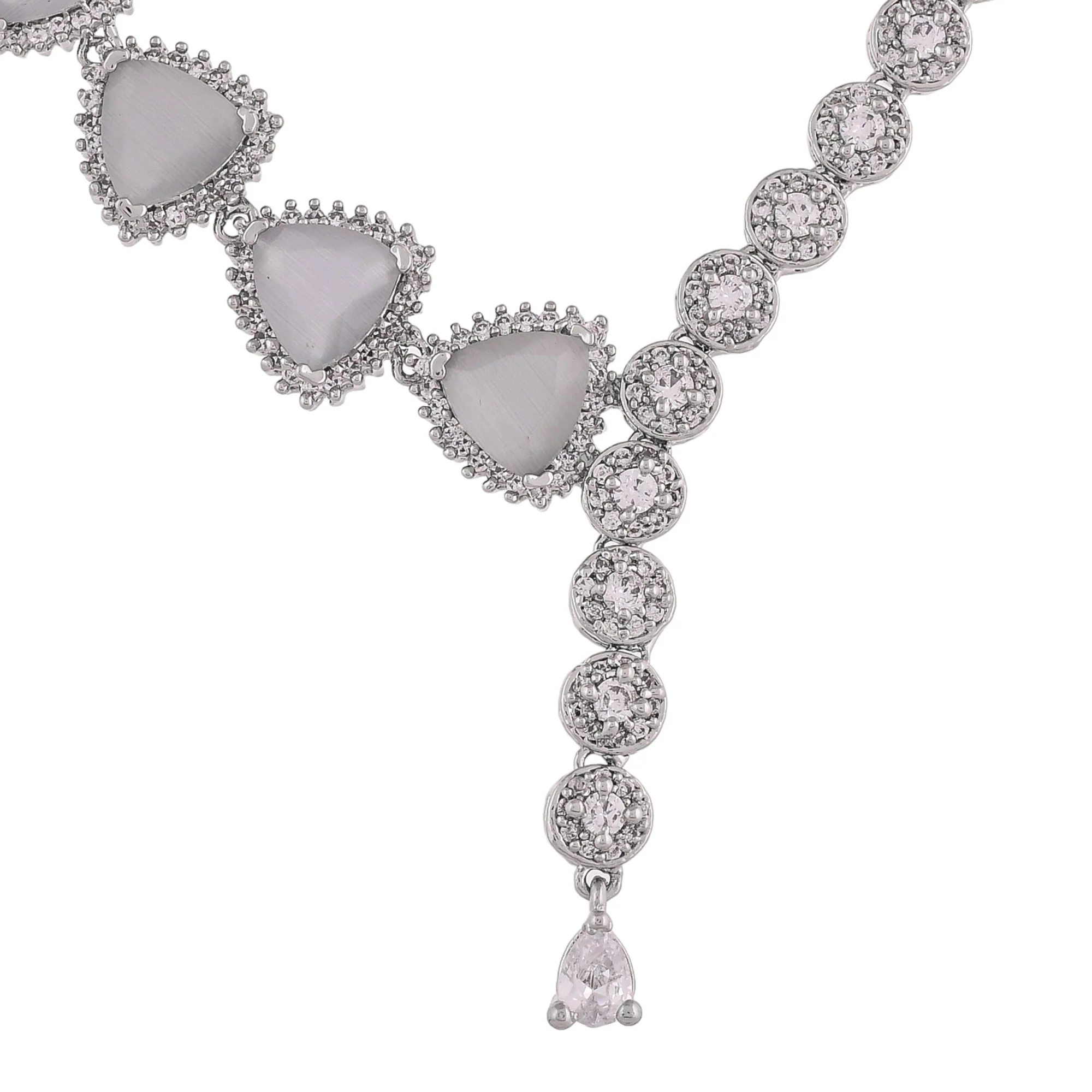 Sparkling Elegance Contemporary Design Coloured Cz Jewellery Set - Image 6