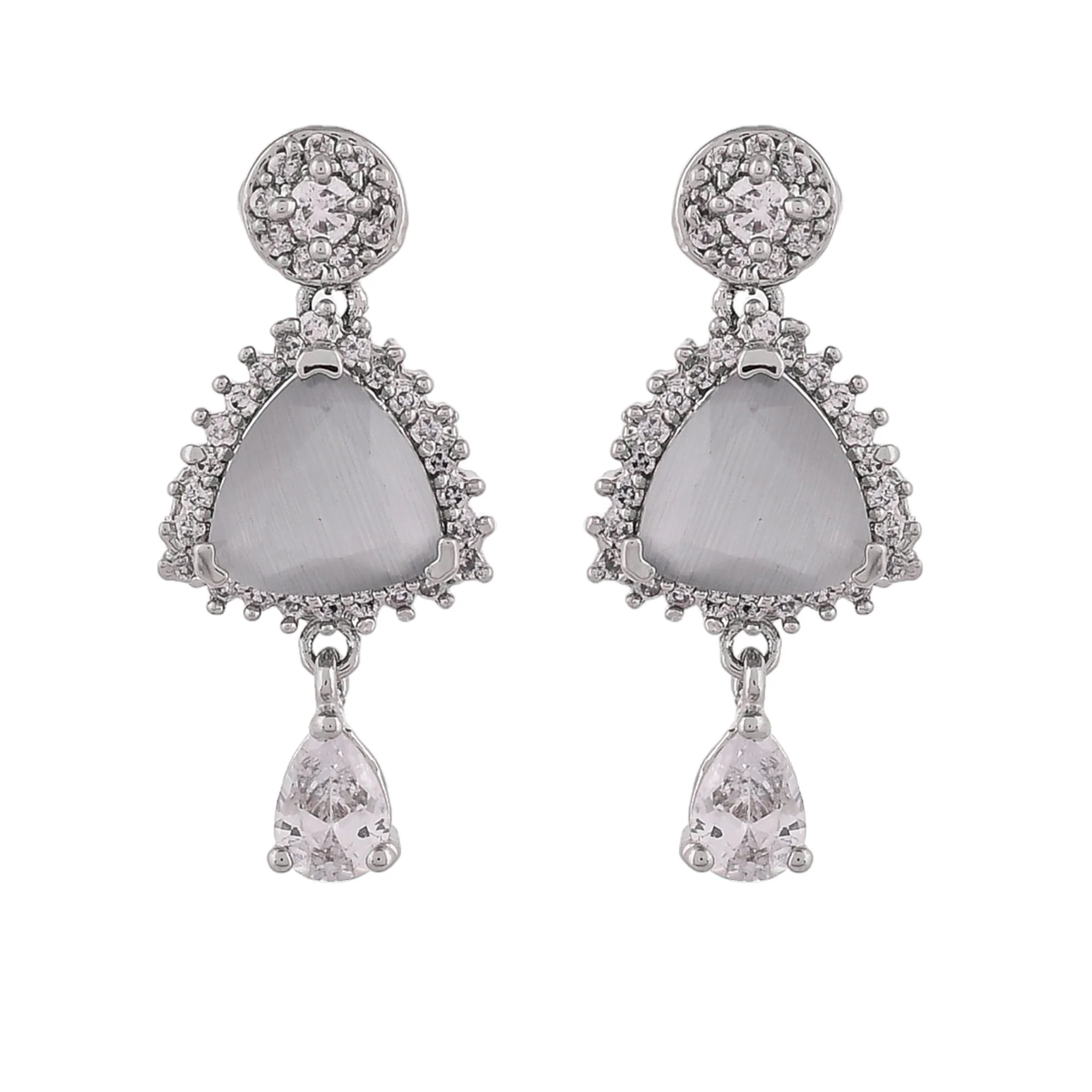 Sparkling Elegance Contemporary Design Coloured Cz Jewellery Set - Image 7