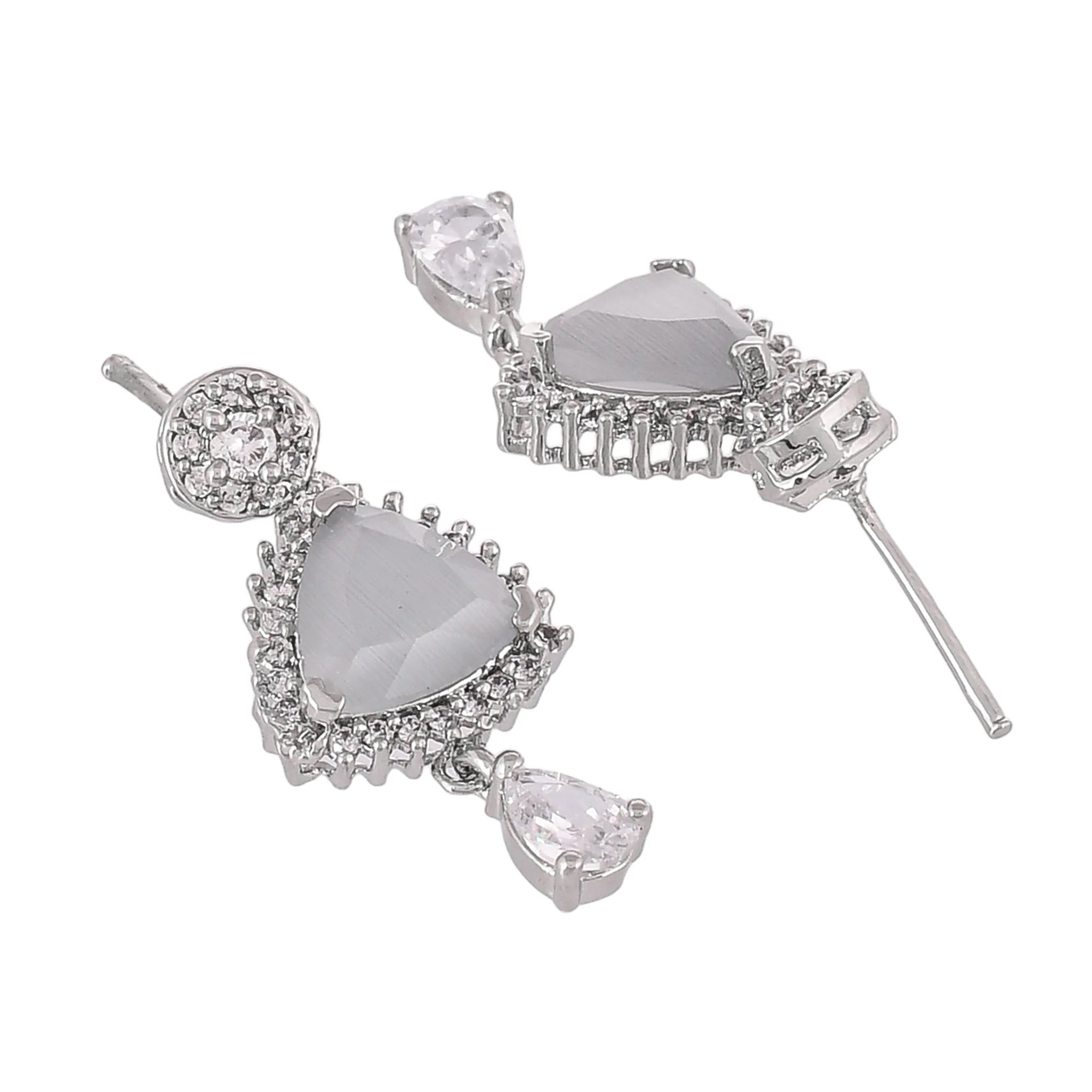 Sparkling Elegance Contemporary Design Coloured Cz Jewellery Set - Image 8