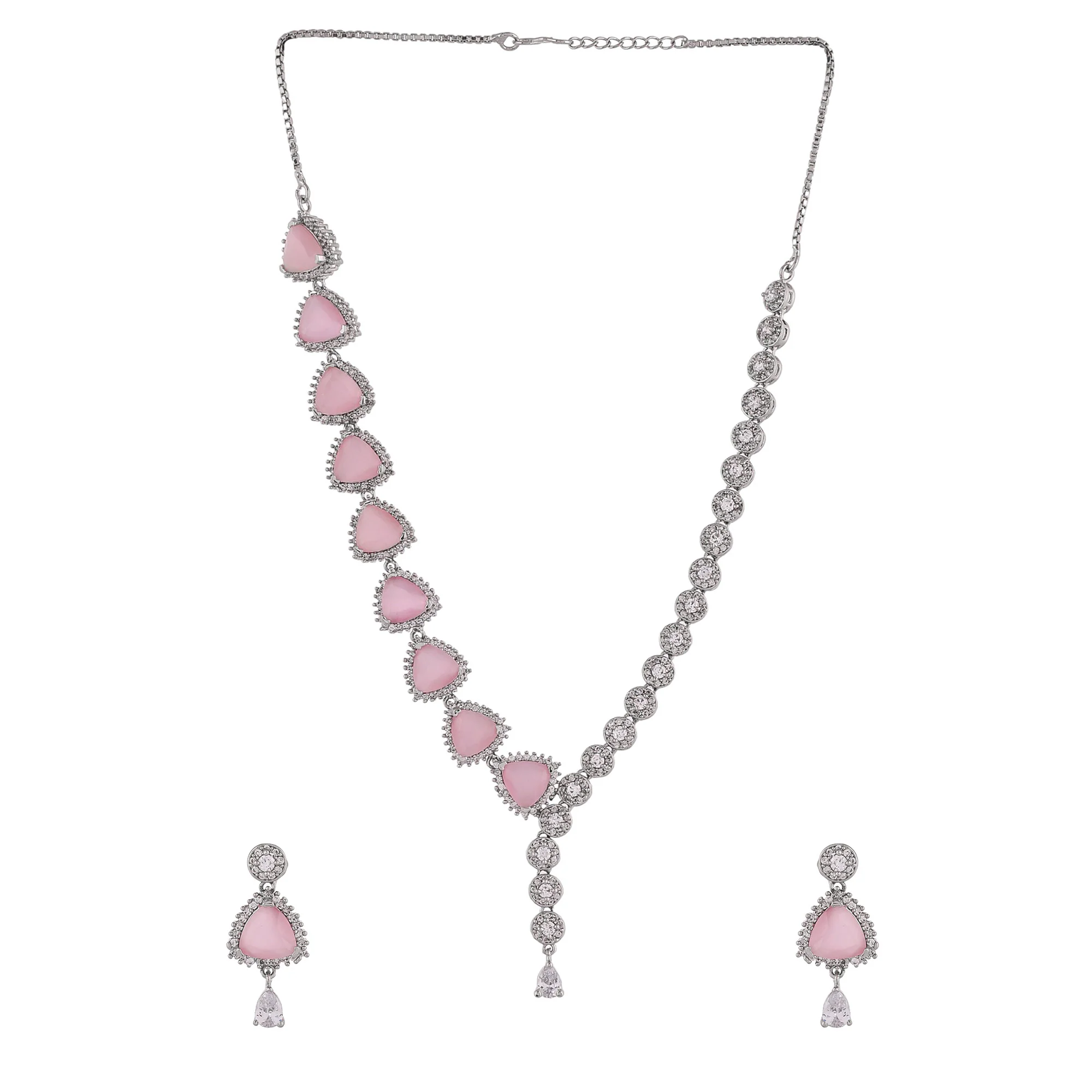 Sparkling Elegance Contemporary Design Cz Jewellery Set - Image 4