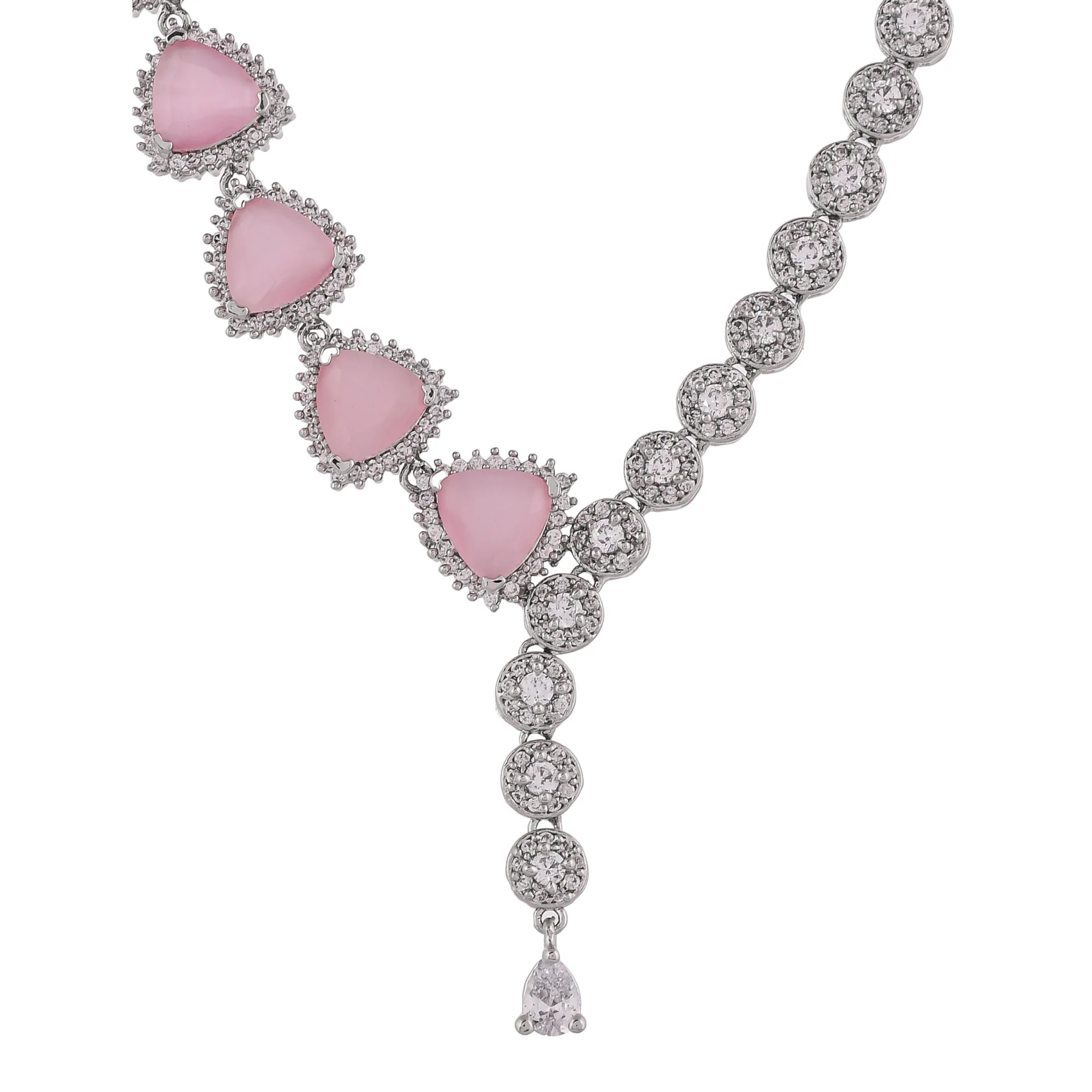 Sparkling Elegance Contemporary Design Cz Jewellery Set - Image 5