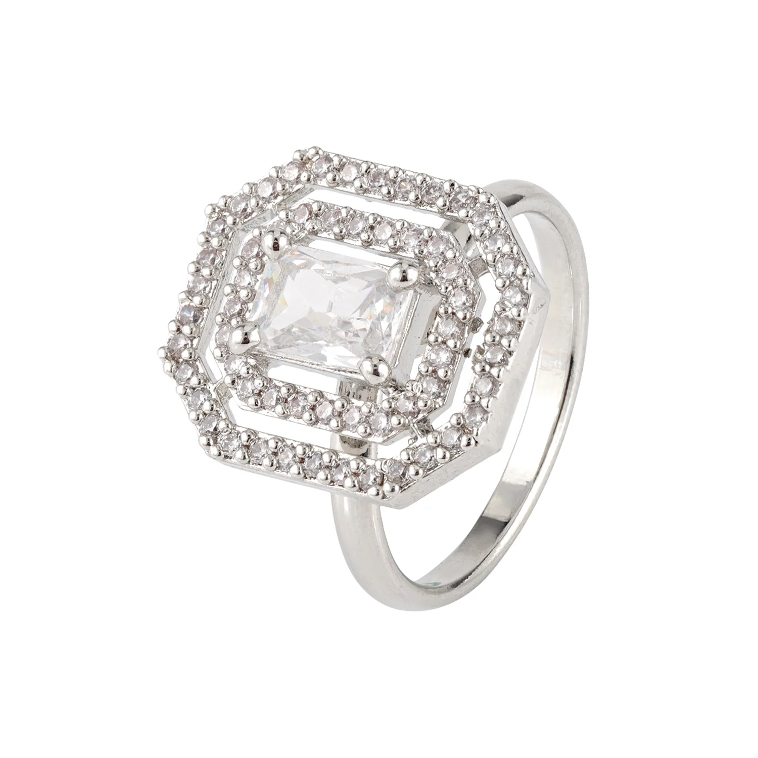 Sparkling Elegance Cubic Crown American Diamond Ring - Image 4