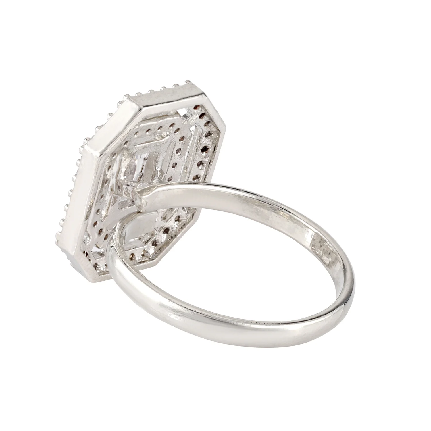 Sparkling Elegance Cubic Crown American Diamond Ring - Image 5