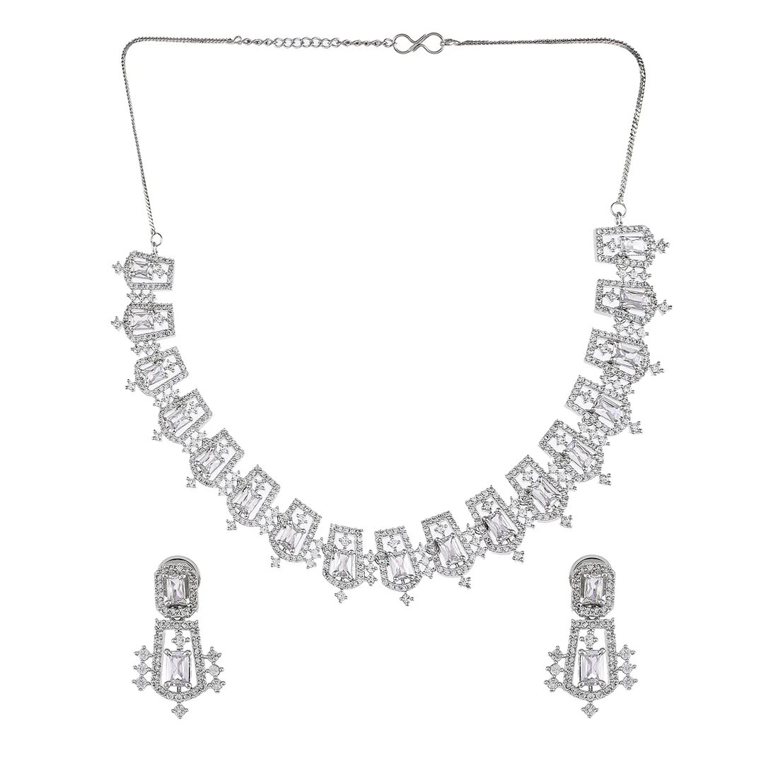 Sparkling Elegance CZ Adorned Jewellery Set - Image 3