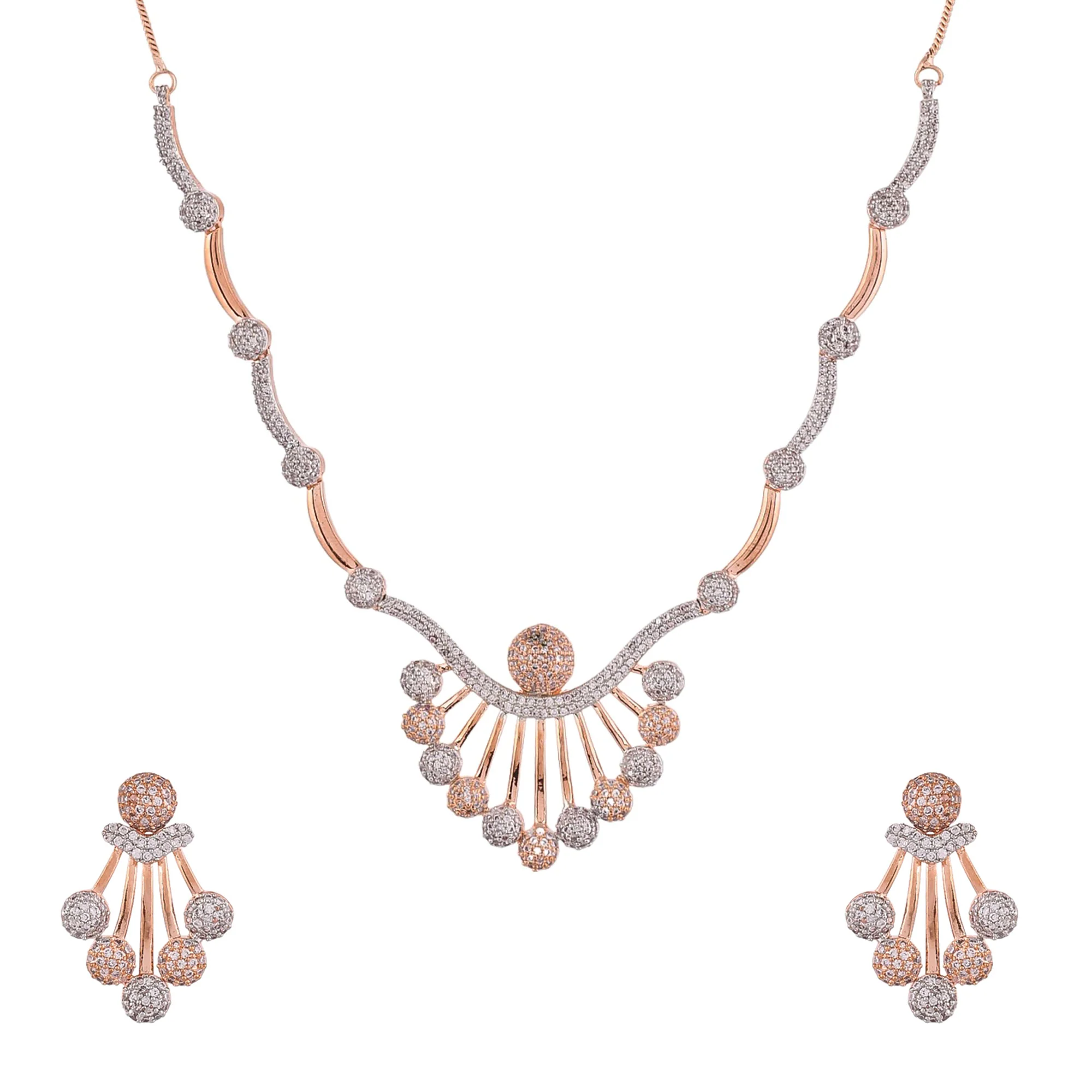 Sparkling Elegance Cz Contemporary Jewellery Set - Image 3