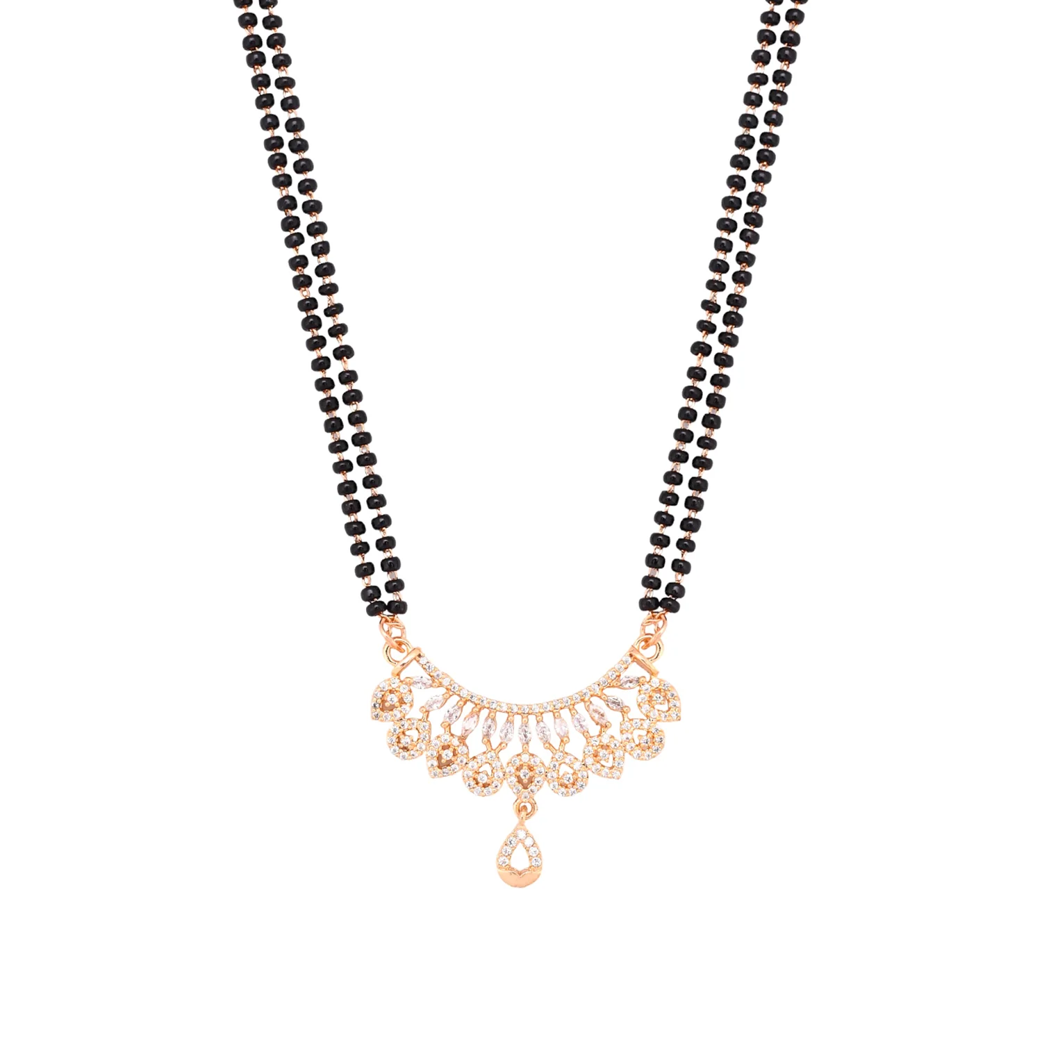 Sparkling Elegance Cz Drop Beaded Mangalsutra - Image 3