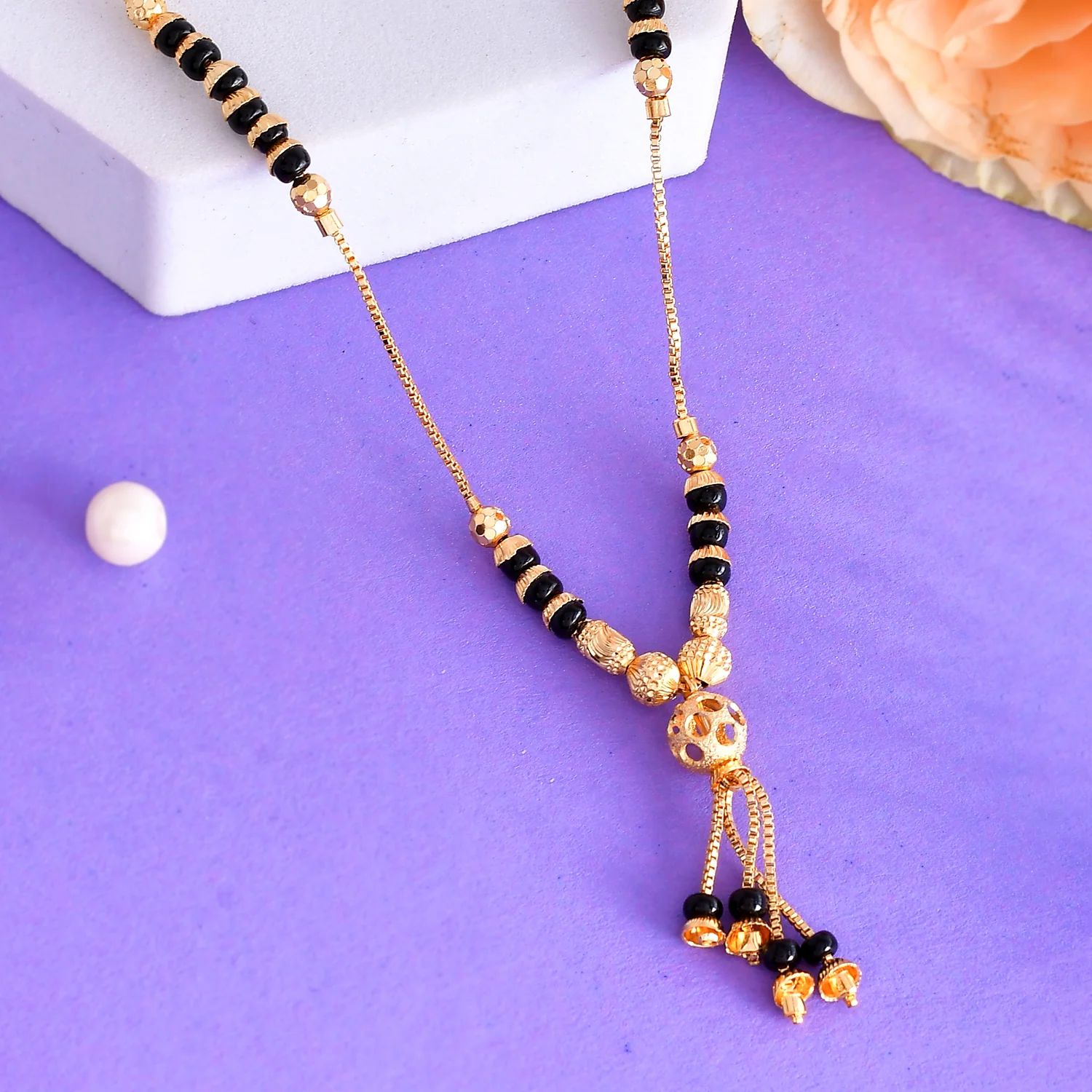 Sparkling Elegance Cz Drop Beaded Mangalsutra