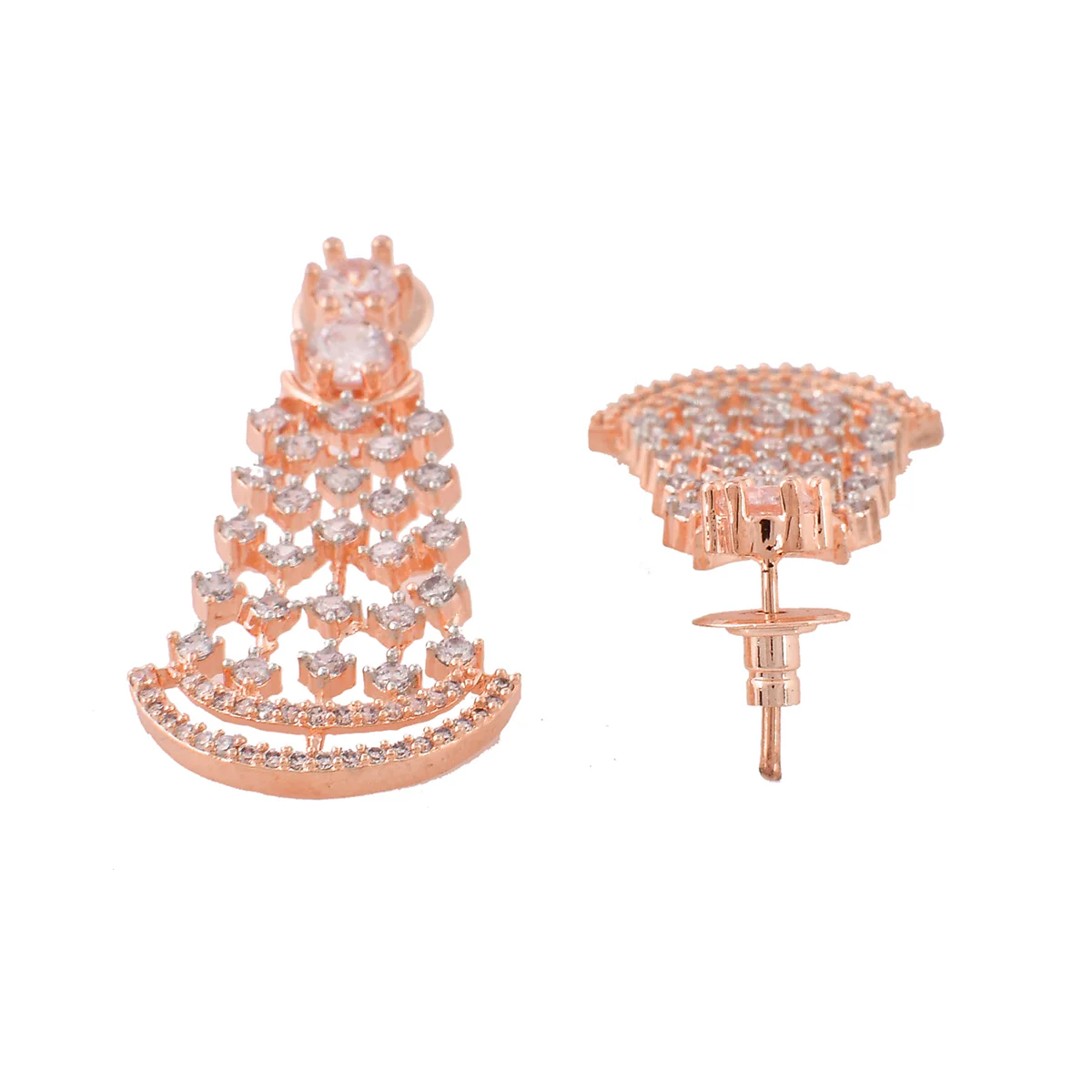 Sparkling Elegance CZ Filigree Waterfall Jewellery Set - Image 3