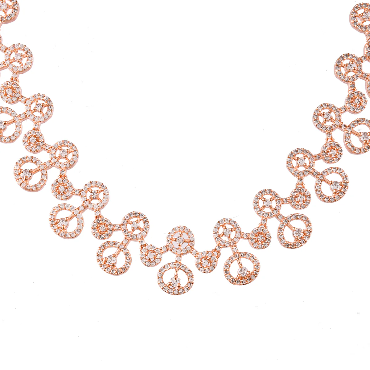 Sparkling Elegance CZ rose Gold Plated Dainty Jewellery Set - Image 5