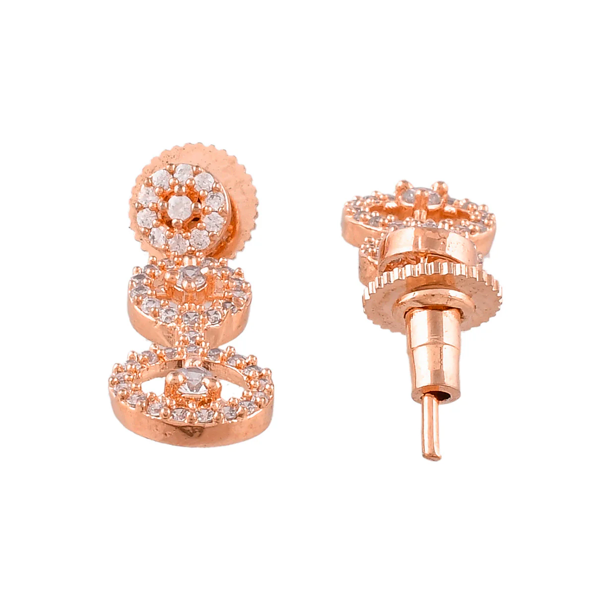Sparkling Elegance CZ rose Gold Plated Dainty Jewellery Set - Image 6