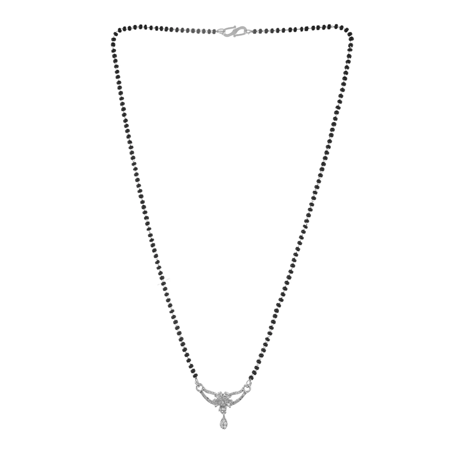 Sparkling Elegance Cz Single Strand Mangalsutra - Image 4