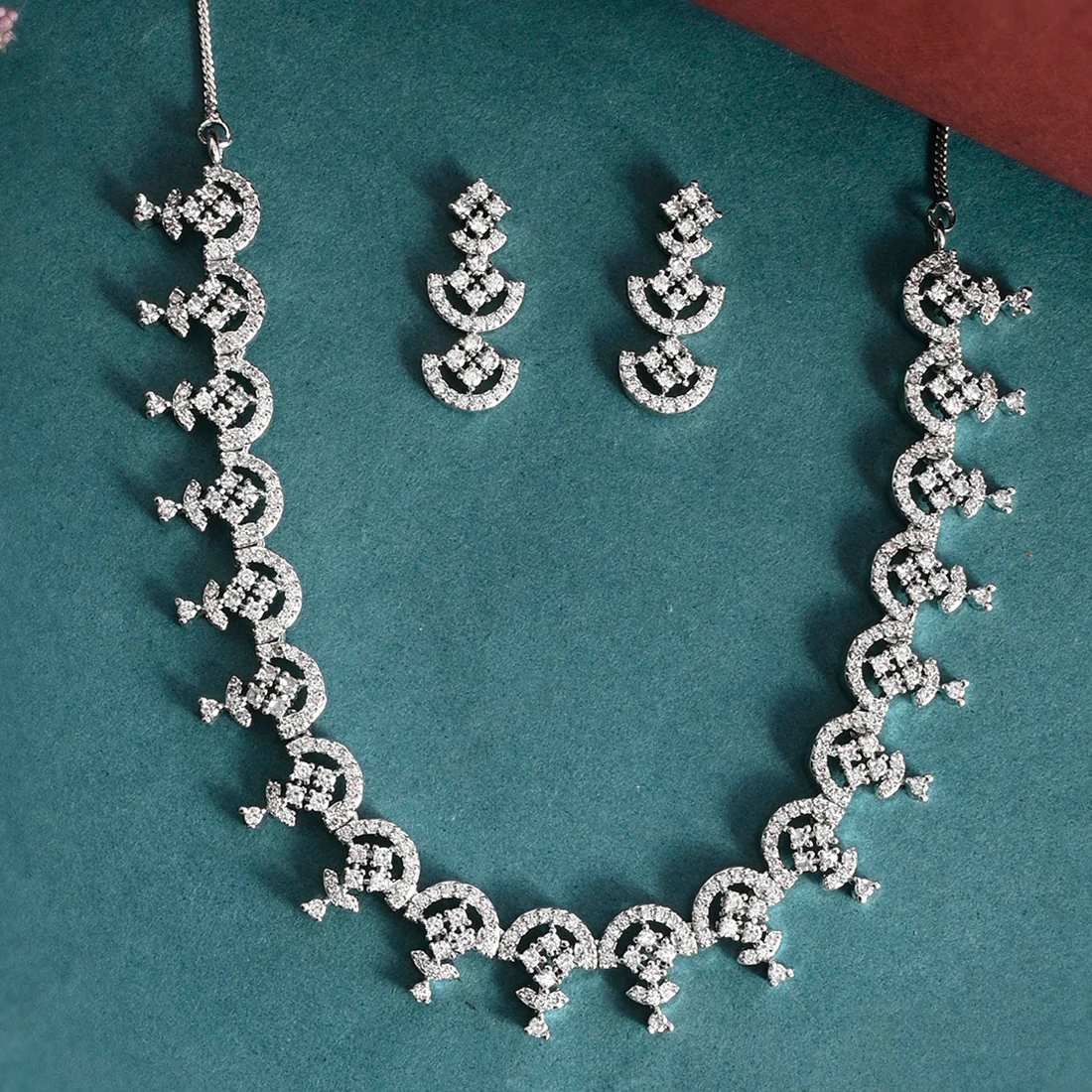 Sparkling Elegance Delicate CZ Jewellery Set
