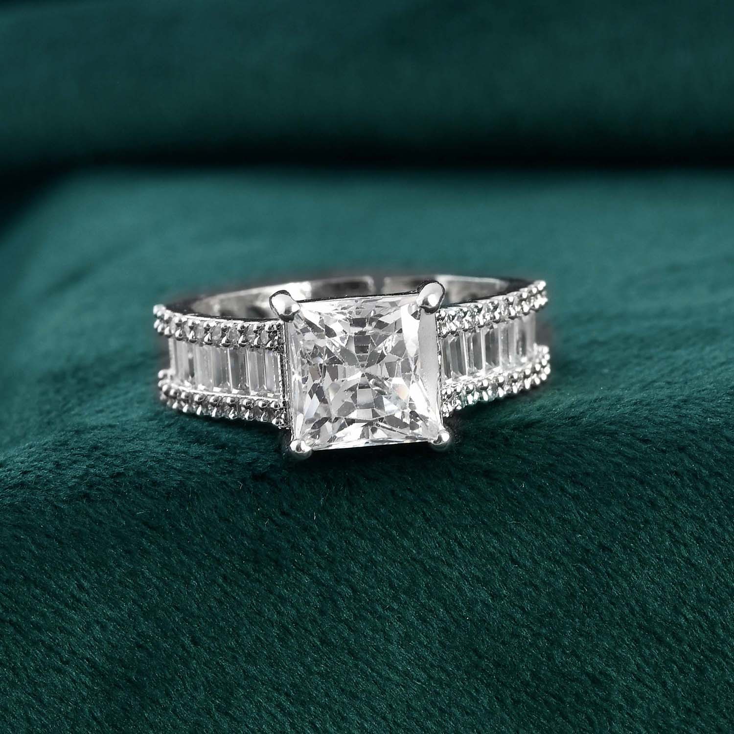 Sparkling Elegance Diamond Essence Solitaire American Diamond Ring
