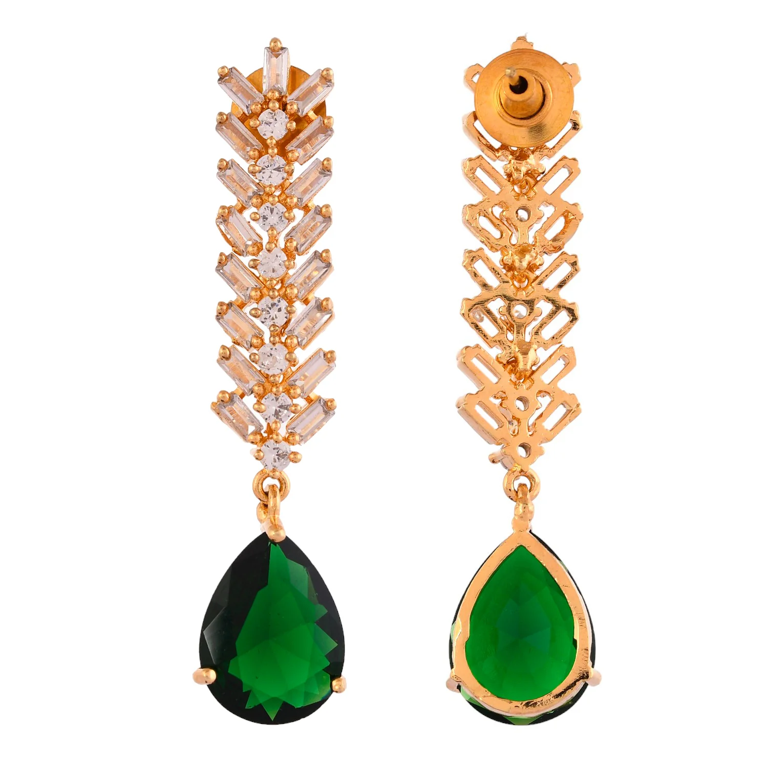 Sparkling Elegance Elegant Allure American Diamond Drop Earrings - Image 6