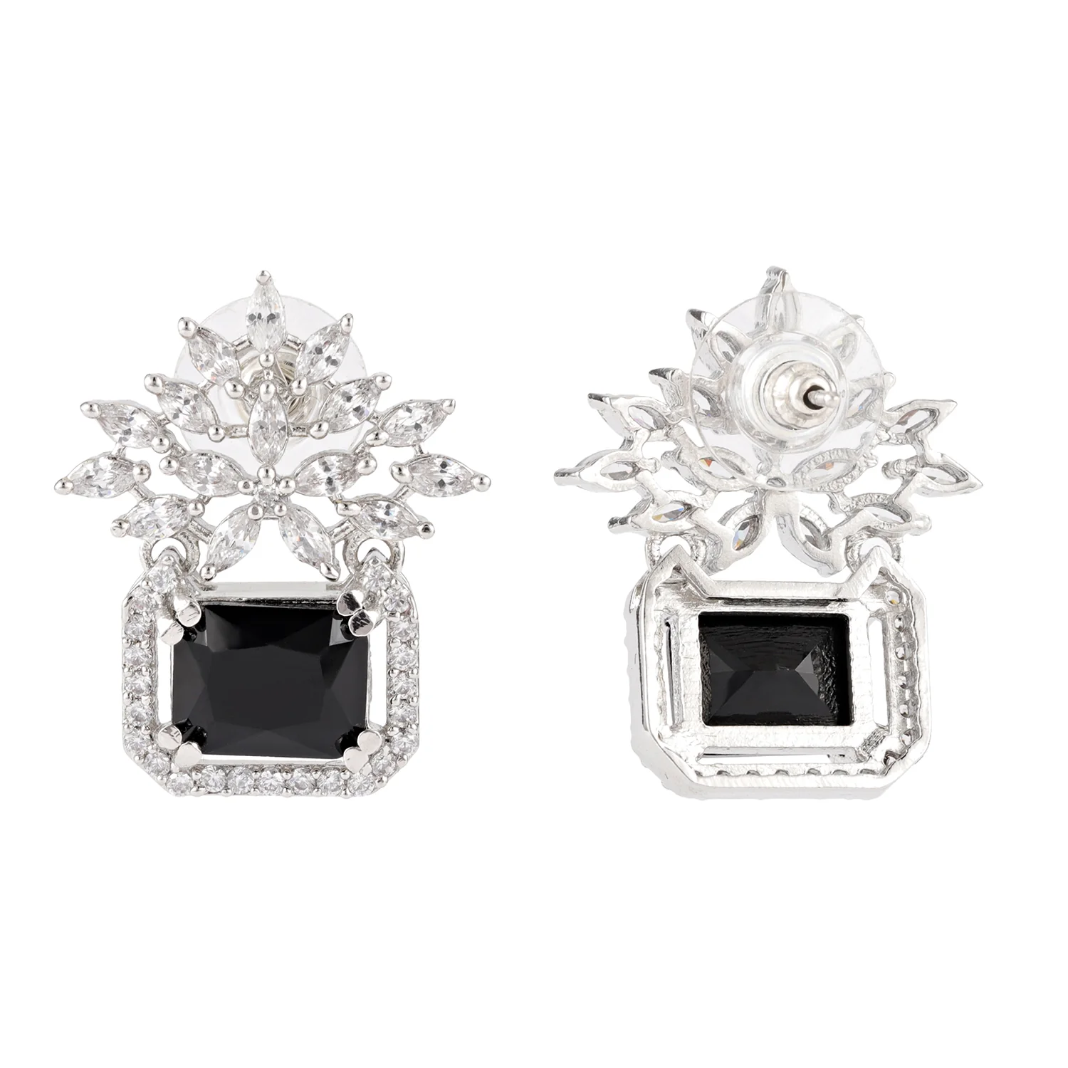 Sparkling Elegance Elysian Veil American Diamond Earrings - Image 5