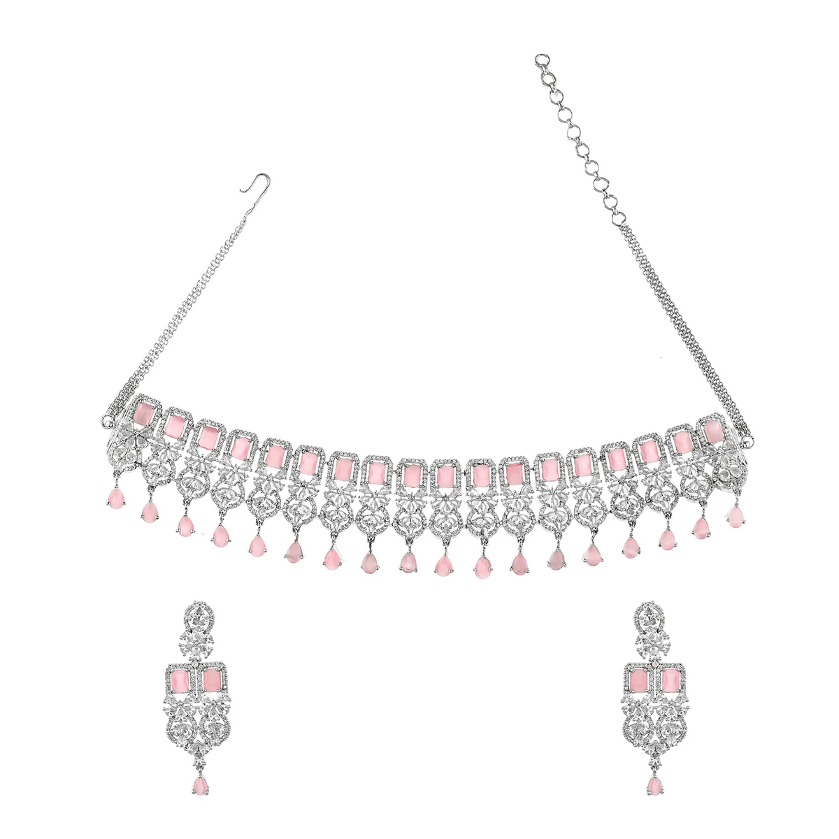 Sparkling Opulence Emerald Cut Jewellery Set - Image 3