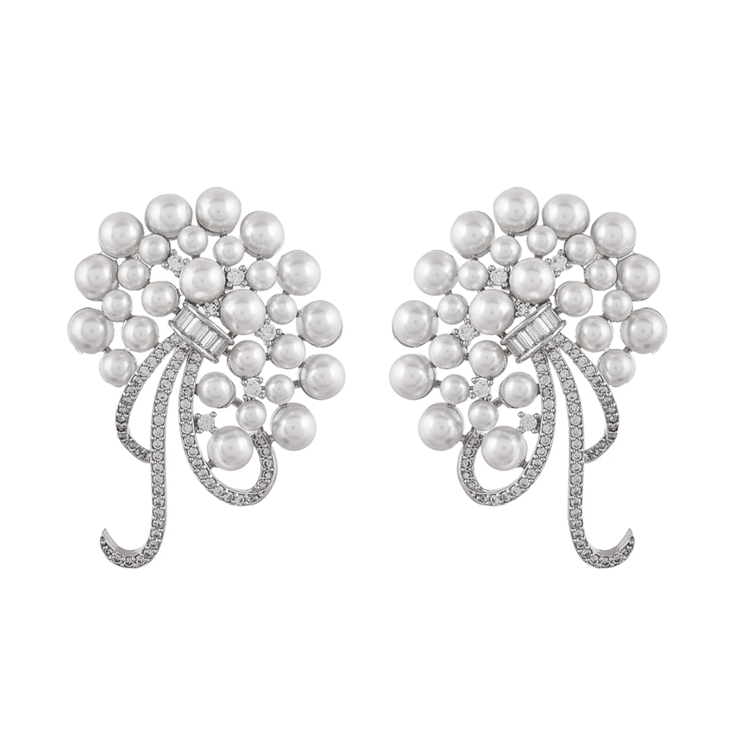 Sparkling Elegance Enchanted Peacock Brass Earrings - Image 4